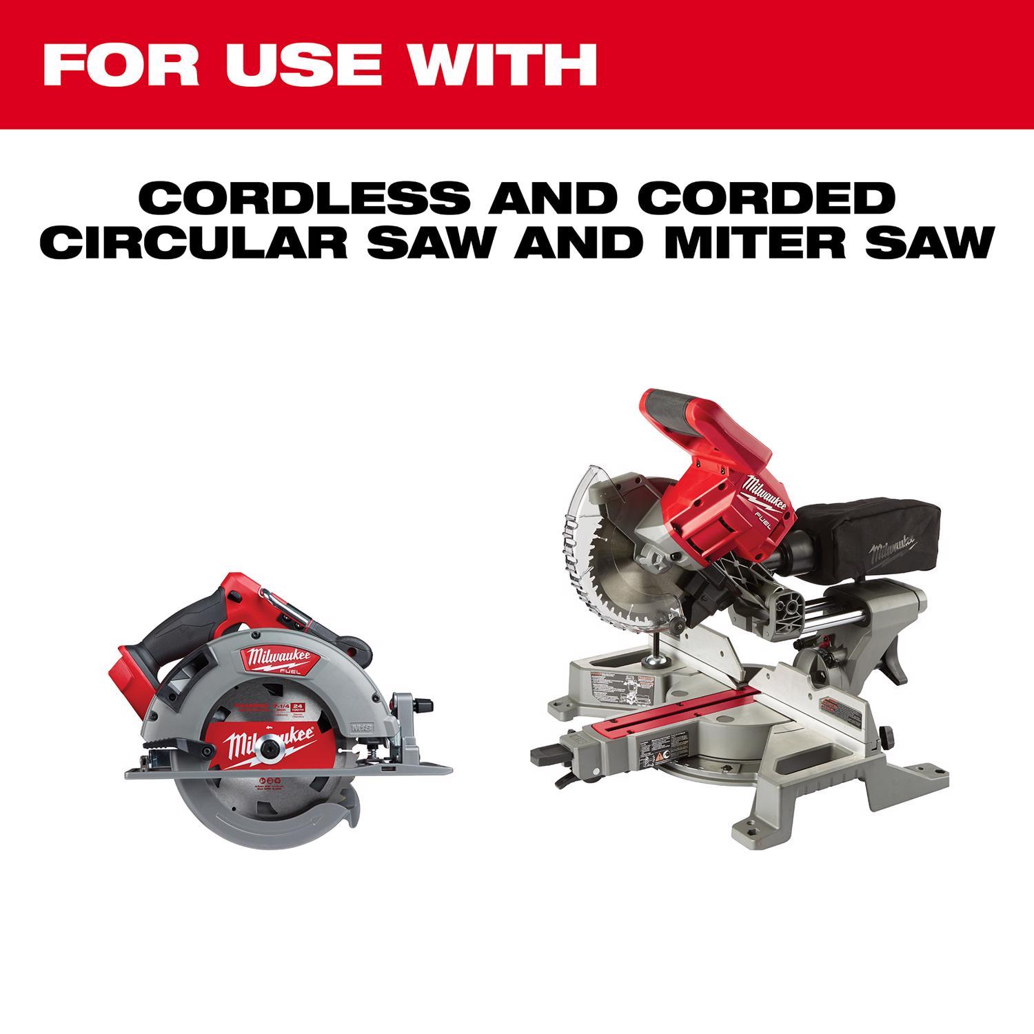 Milwaukee 7-1/4 in. D X 5/8 in. Fine Finish Tungsten Carbide Circular Saw Blade 40 teeth 1 pc