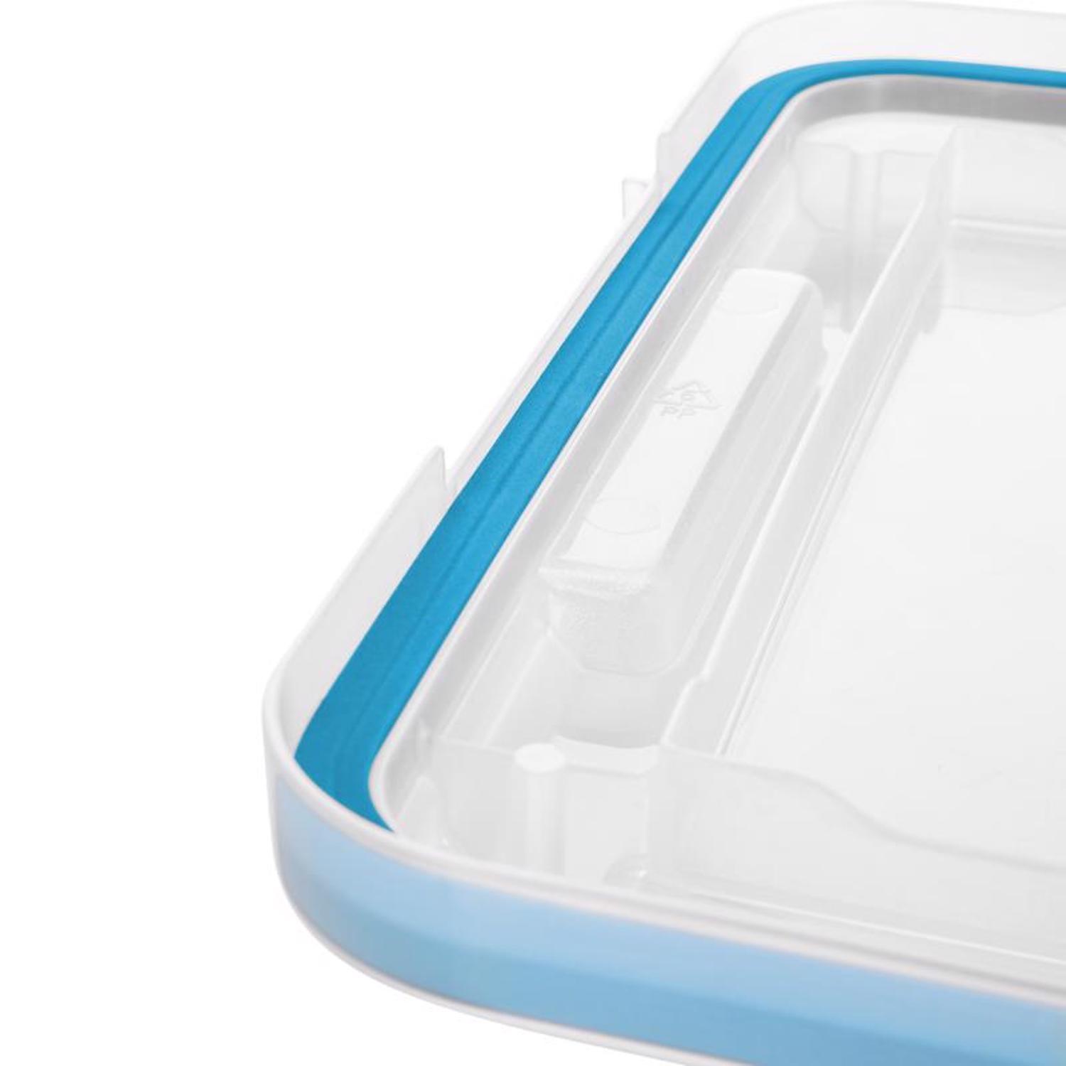 Sterilite 120 qt Blue/Clear Storage Tote w/Wheels 16.75 in. H X 19.625 in. W X 30.25 in. D