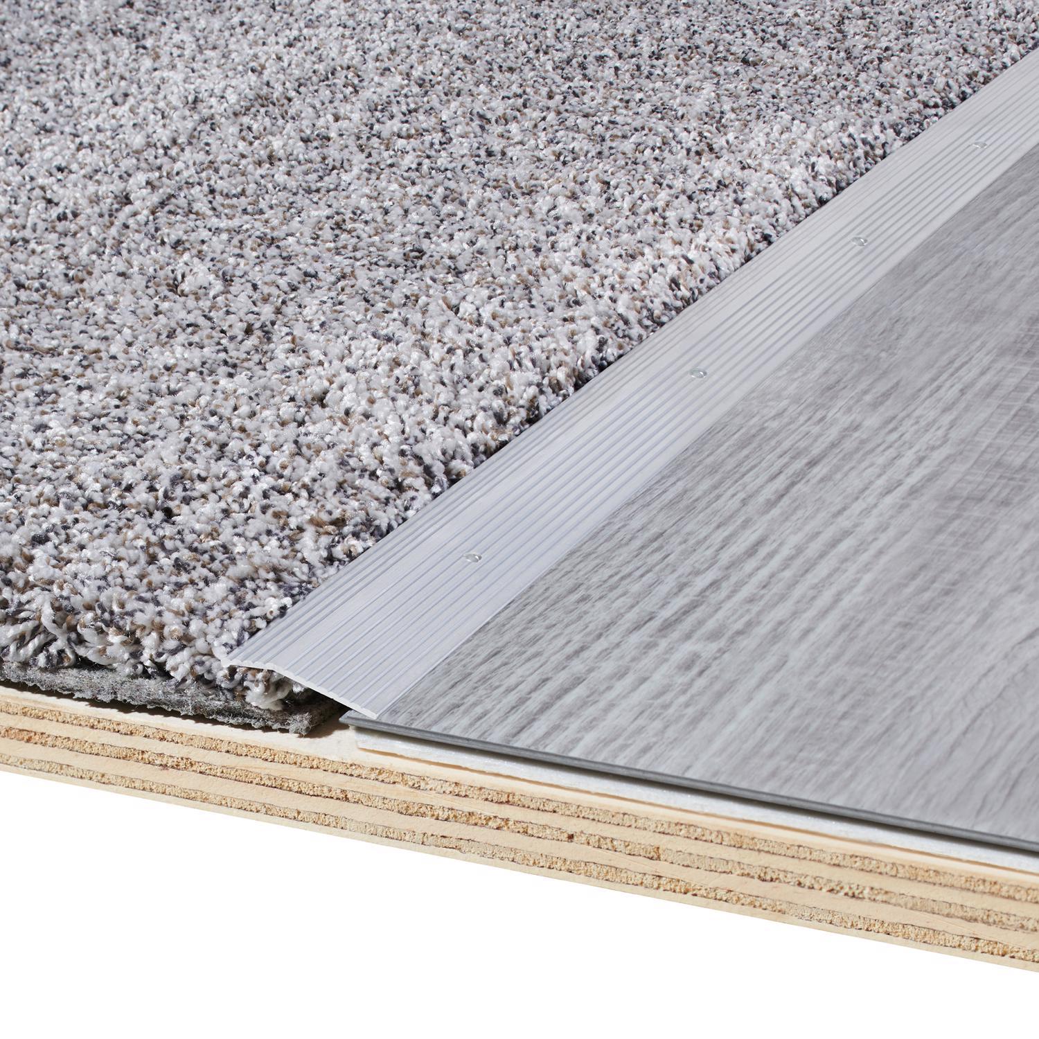 M-D Building Products 0.3 in. H X 1.38 in. W X 36 in. L Prefinished Silver Aluminum Carpet Trim