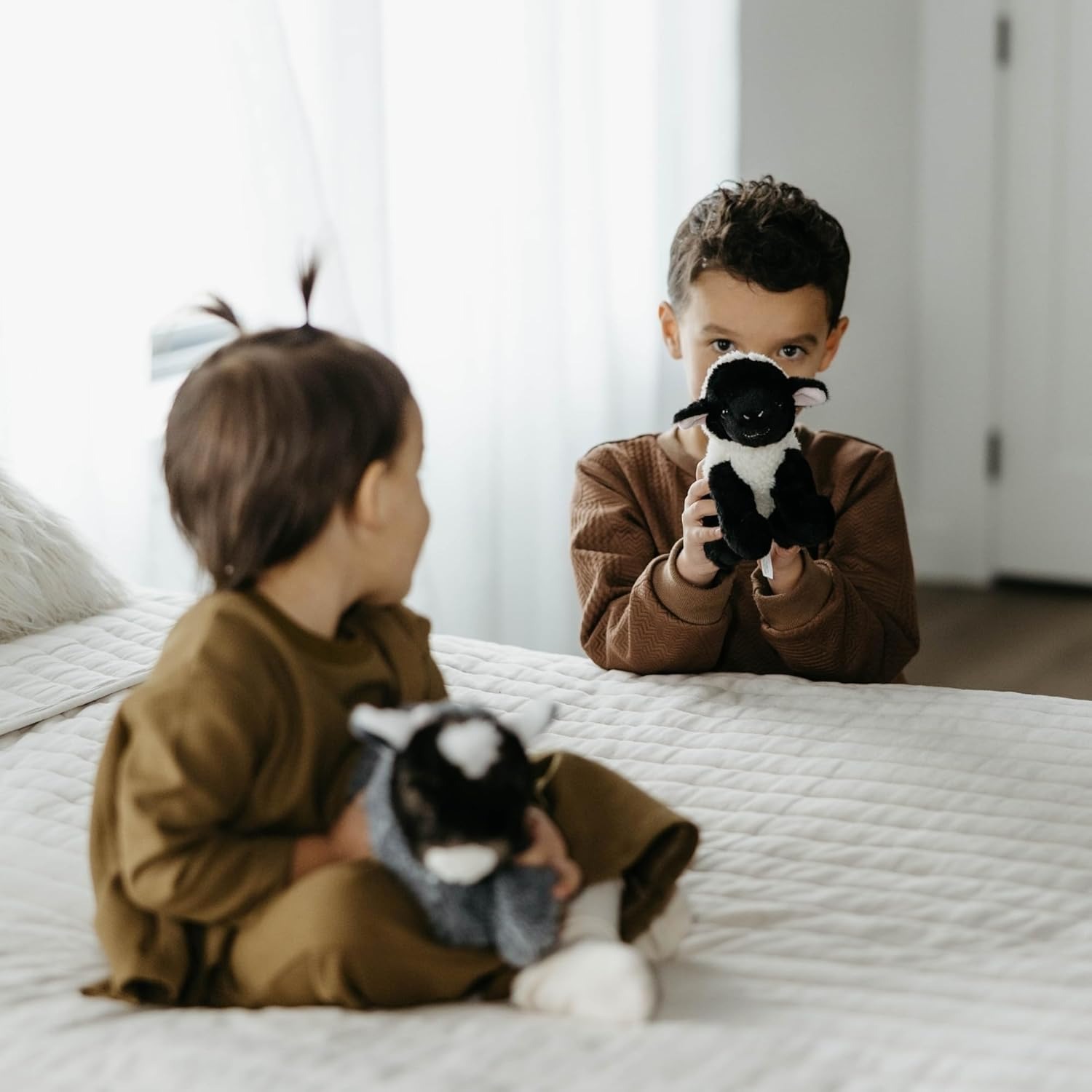 The Petting Zoo Floppy Lamb Stuffed Animal Plushie 9 in.