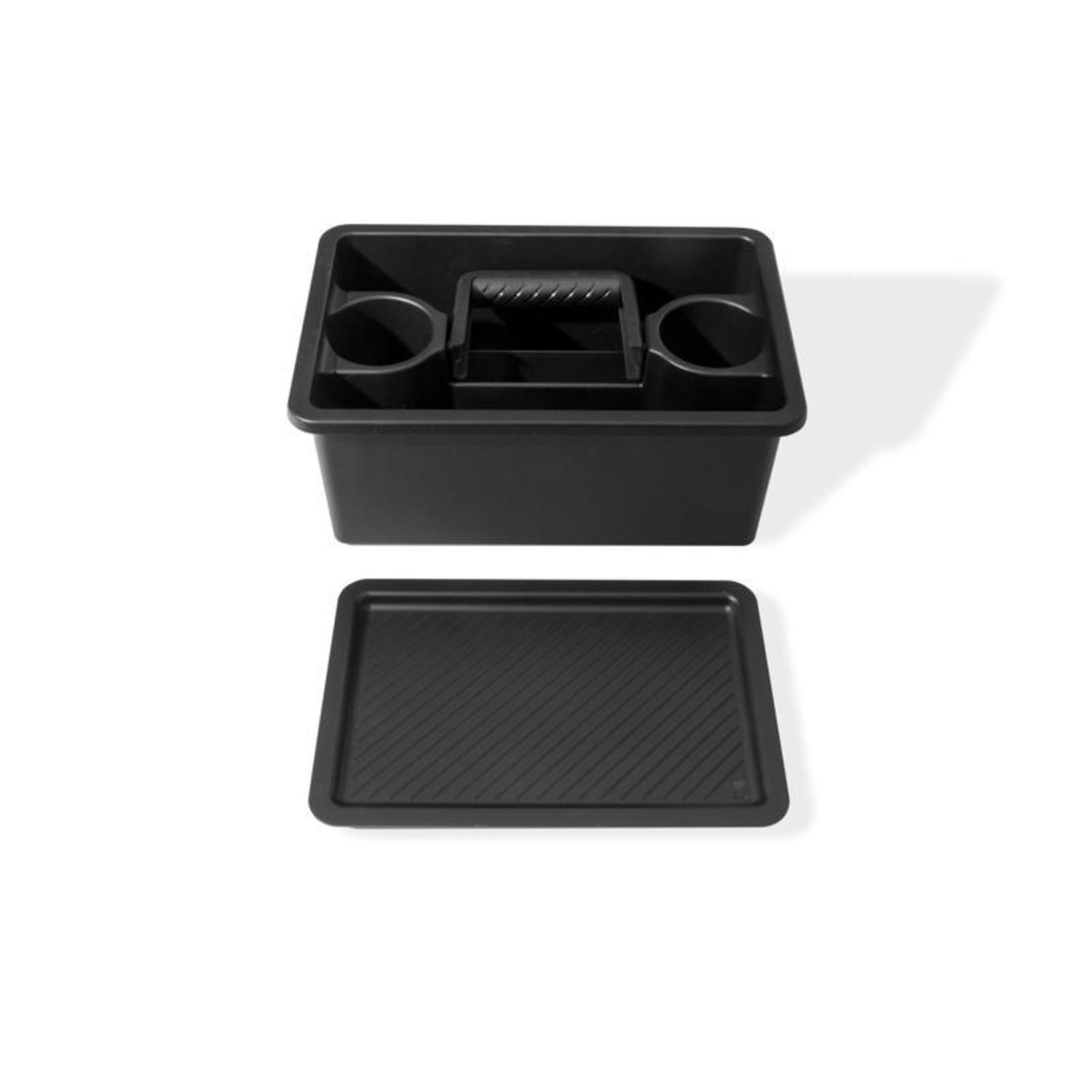 Weber Works Caddy with Tray Lid Black Accessory Organizer