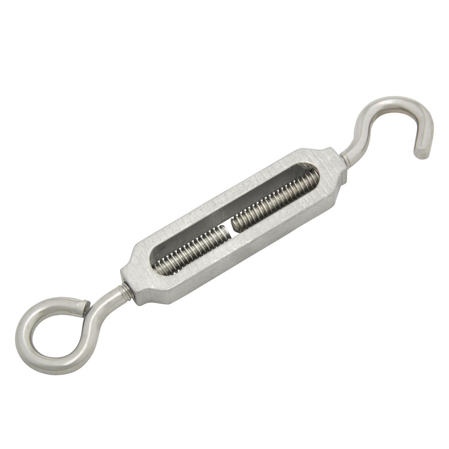Hampton Zinc-Plated Stainless Steel 0.154 in. D Turnbuckle 70 lb 4 in. L