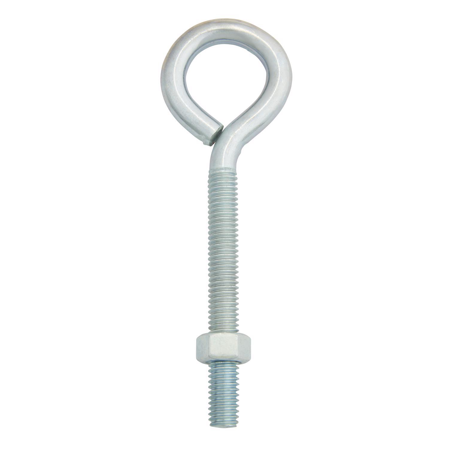 Hampton 3/8 in. X 5 in. L Zinc-Plated Steel Eyebolt Nut Included