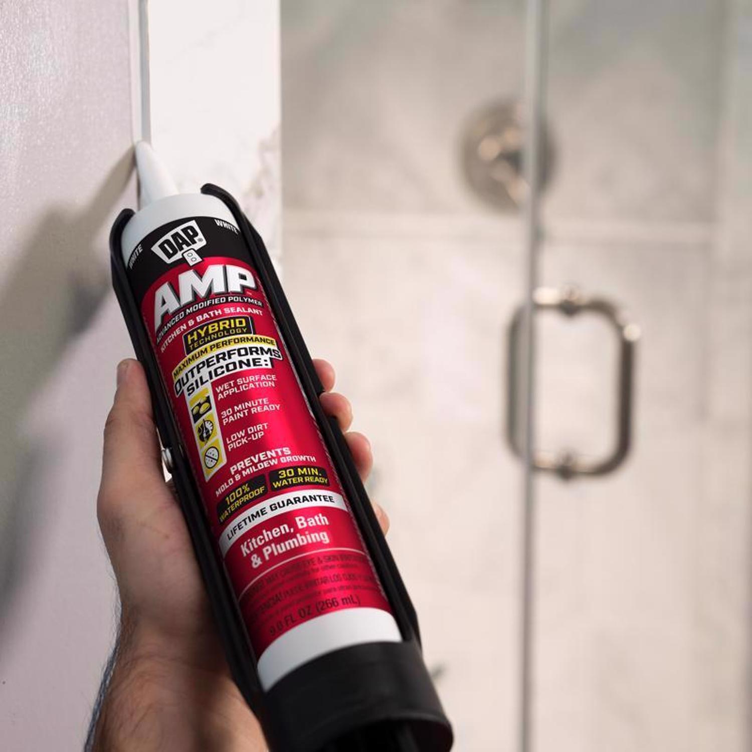 DAP AMP White Polymer Advanced Hybrid Caulk Sealant 9 oz