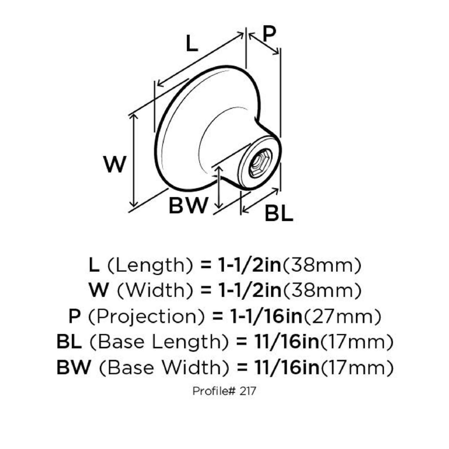Amerock Allison Round Cabinet Knob 1-1/2 in. D 1-1/16 in. Gloss 1 pk