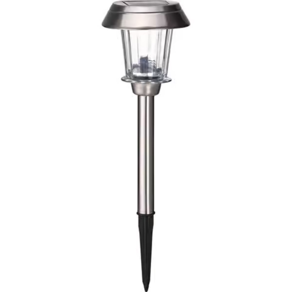 Living Accents Brushed Nickel Solar Powered 0.2 W LED Pathway Light 1 Pack