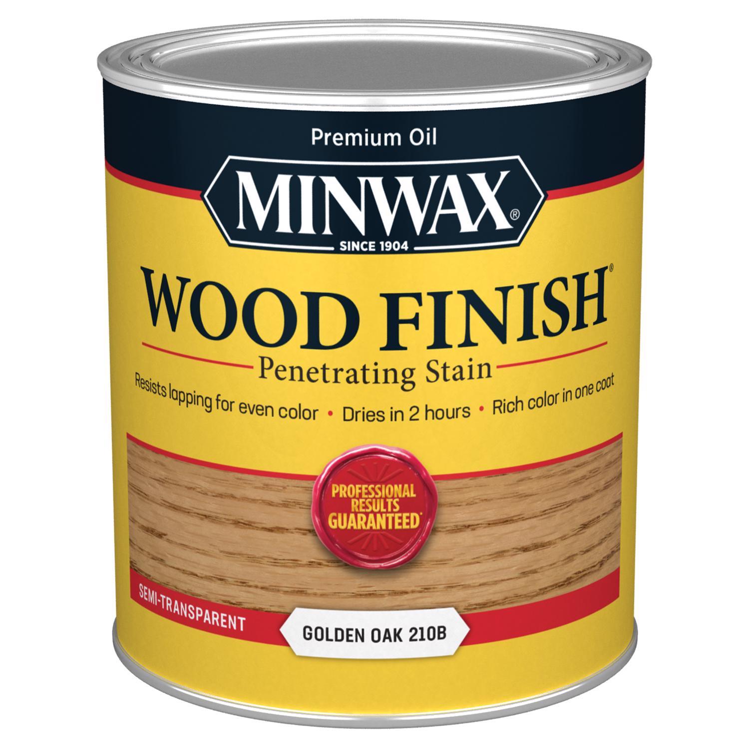 Minwax Wood Finish Semi-Transparent Golden Oak Oil-Based Penetrating Wood Stain 1 qt