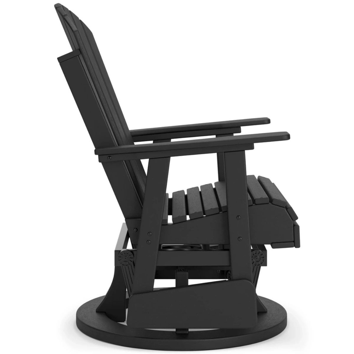 Ashley Hyland Wave Black Outdoor Swivel Glider Chair