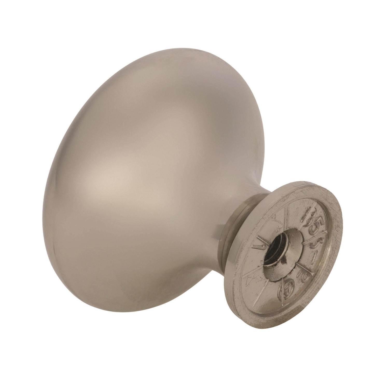 Amerock Anniversary Round Cabinet Knob 1-3/16 in. D 1 in. Sterling Nickel 1 pk
