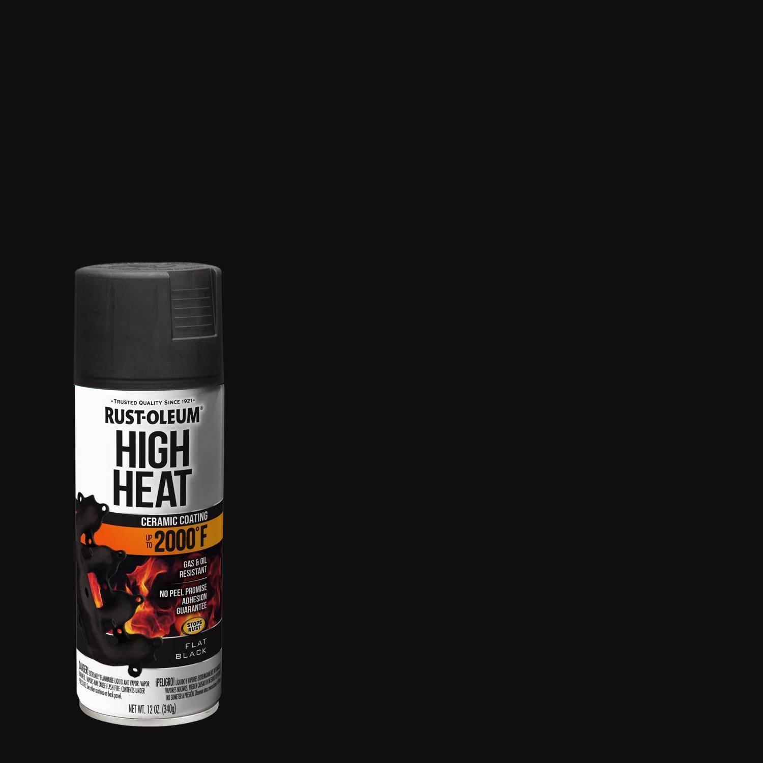 Rust-Oleum Automotive Flat Black High Heat Spray Paint 12 oz