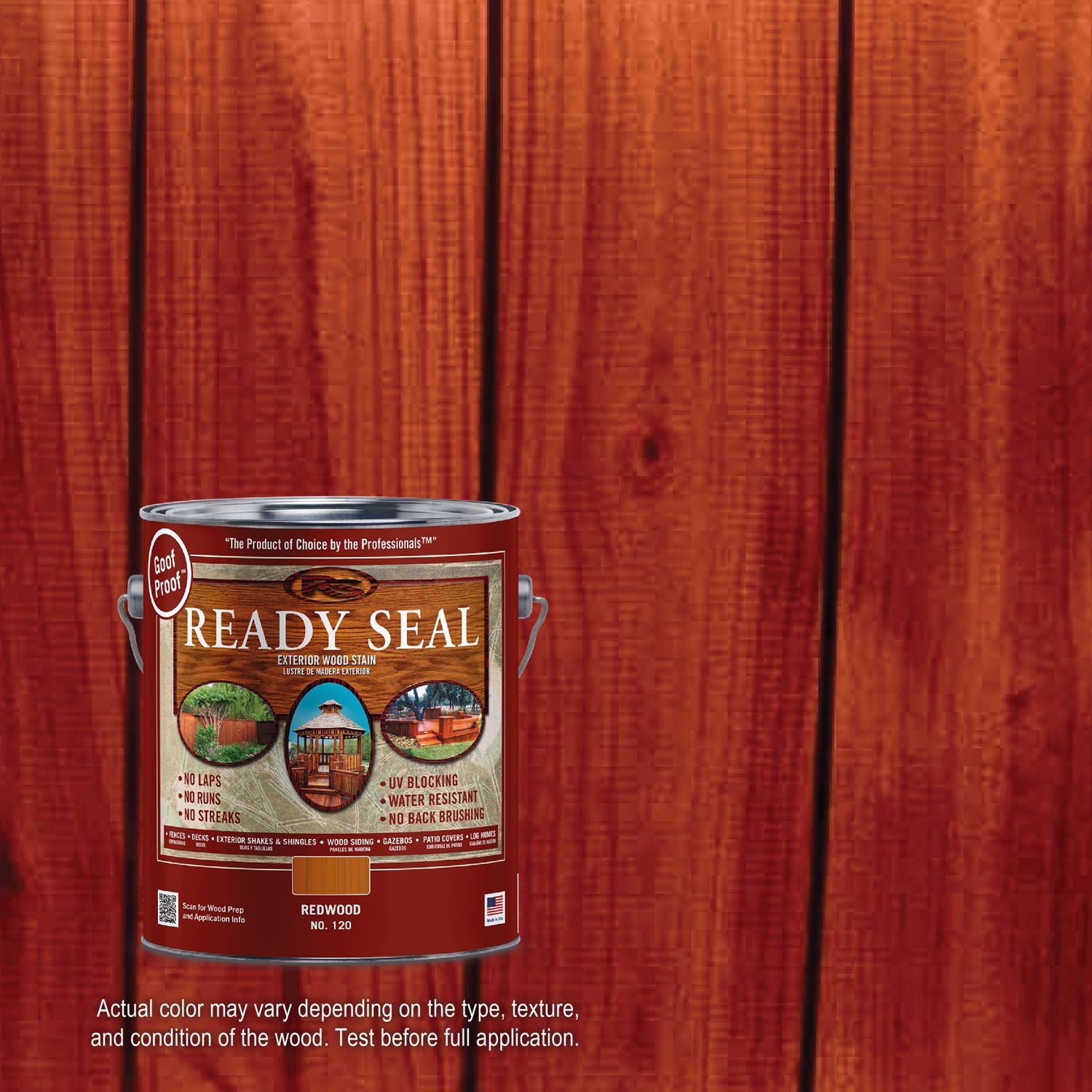 Ready Seal Goof Proof Semi-Transparent Flat Redwood Oil-Based Penetrating Wood Stain/Sealer 1 gal