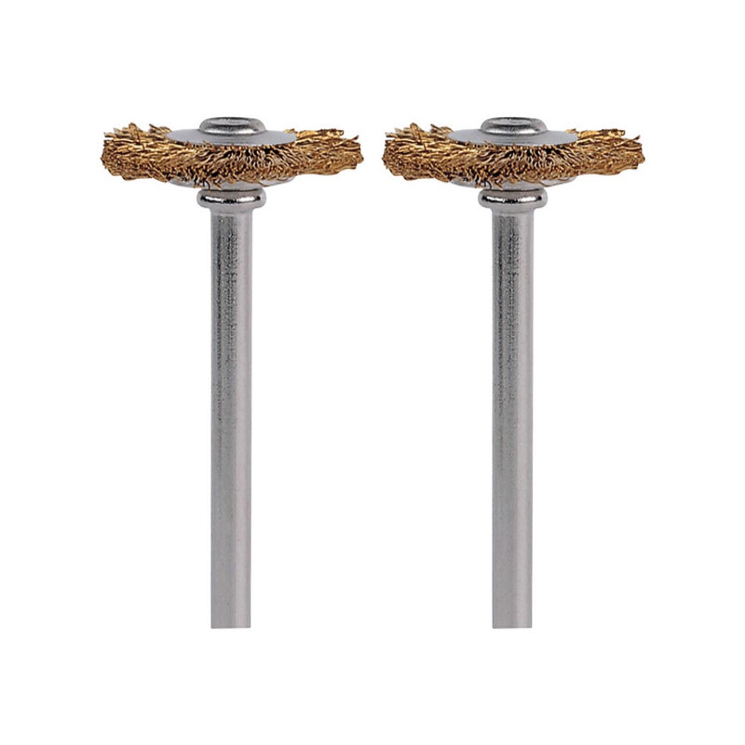 Dremel 3/4 in. X 1.7 in. L Brass Brush 2 pk