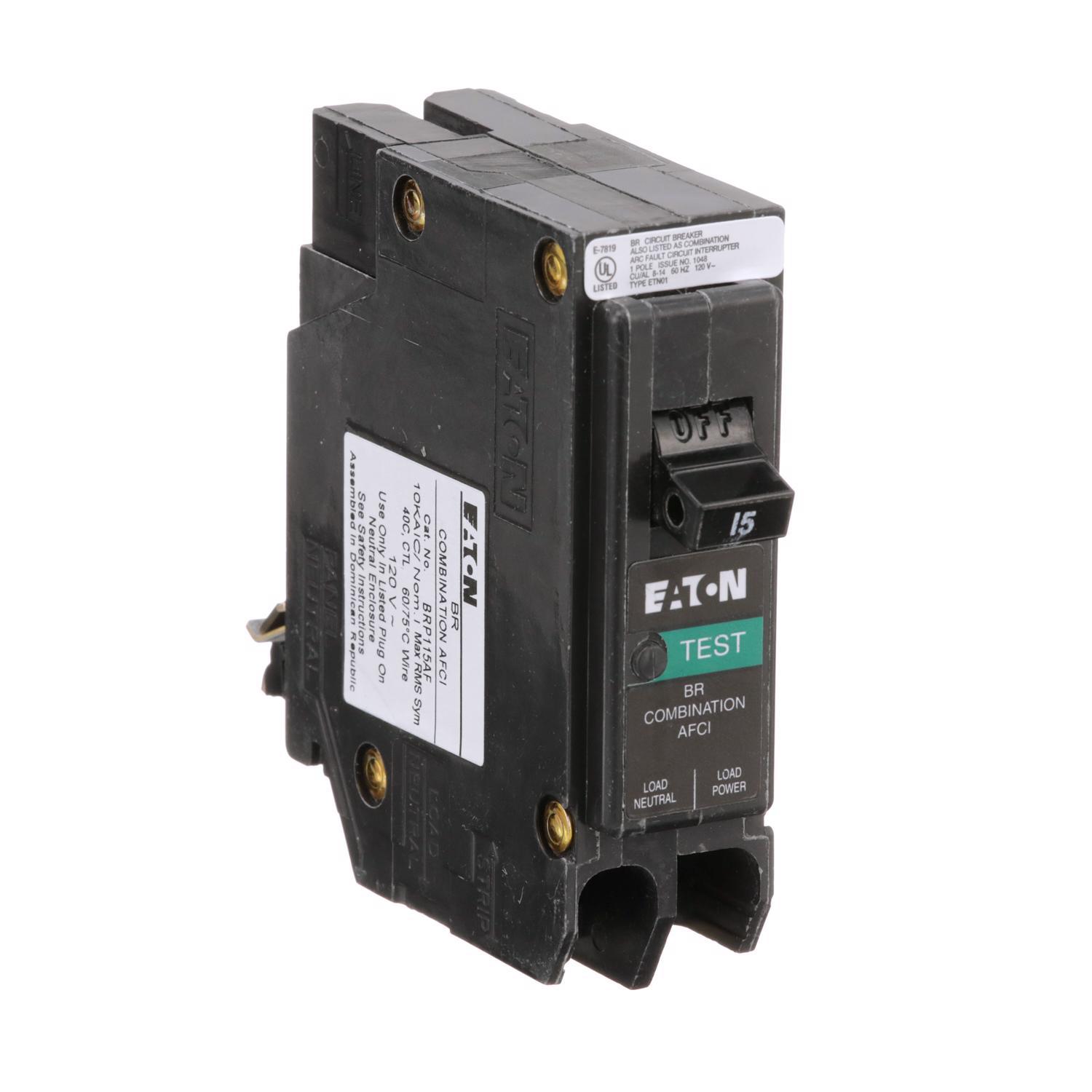Eaton 15 amps Combination AFCI Single Pole Circuit Breaker