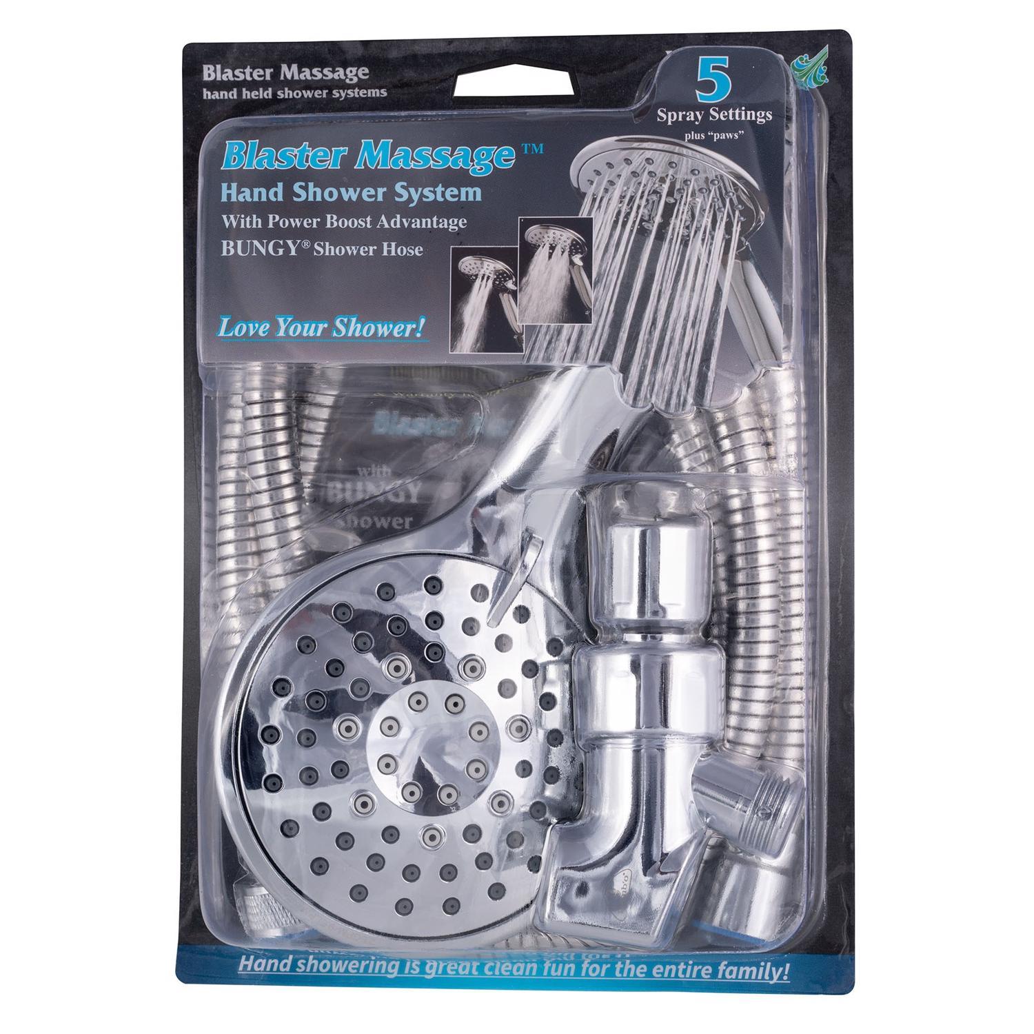 Whedon Blaster Massage Chrome 5 settings Handheld Showerhead 2 gpm