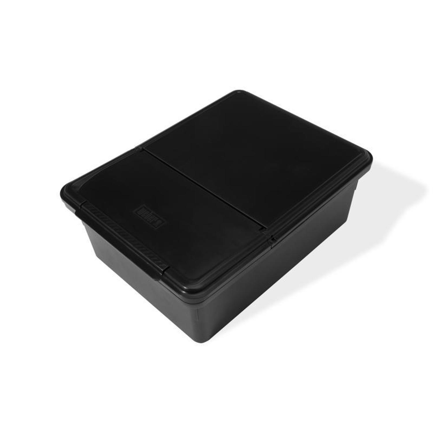Weber Works Outdoor Storage Bin Black Accessory Organizer