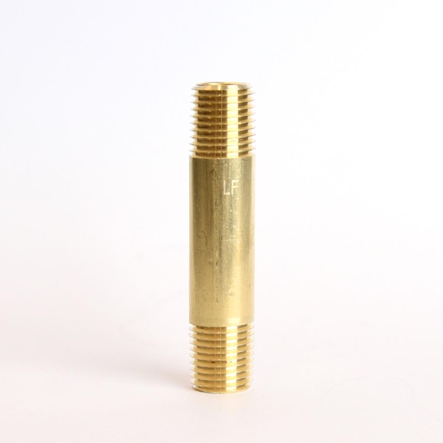 ATC 1/4 in. MPT 1/4 in. D MPT Yellow Brass Nipple 2-1/2 in. L