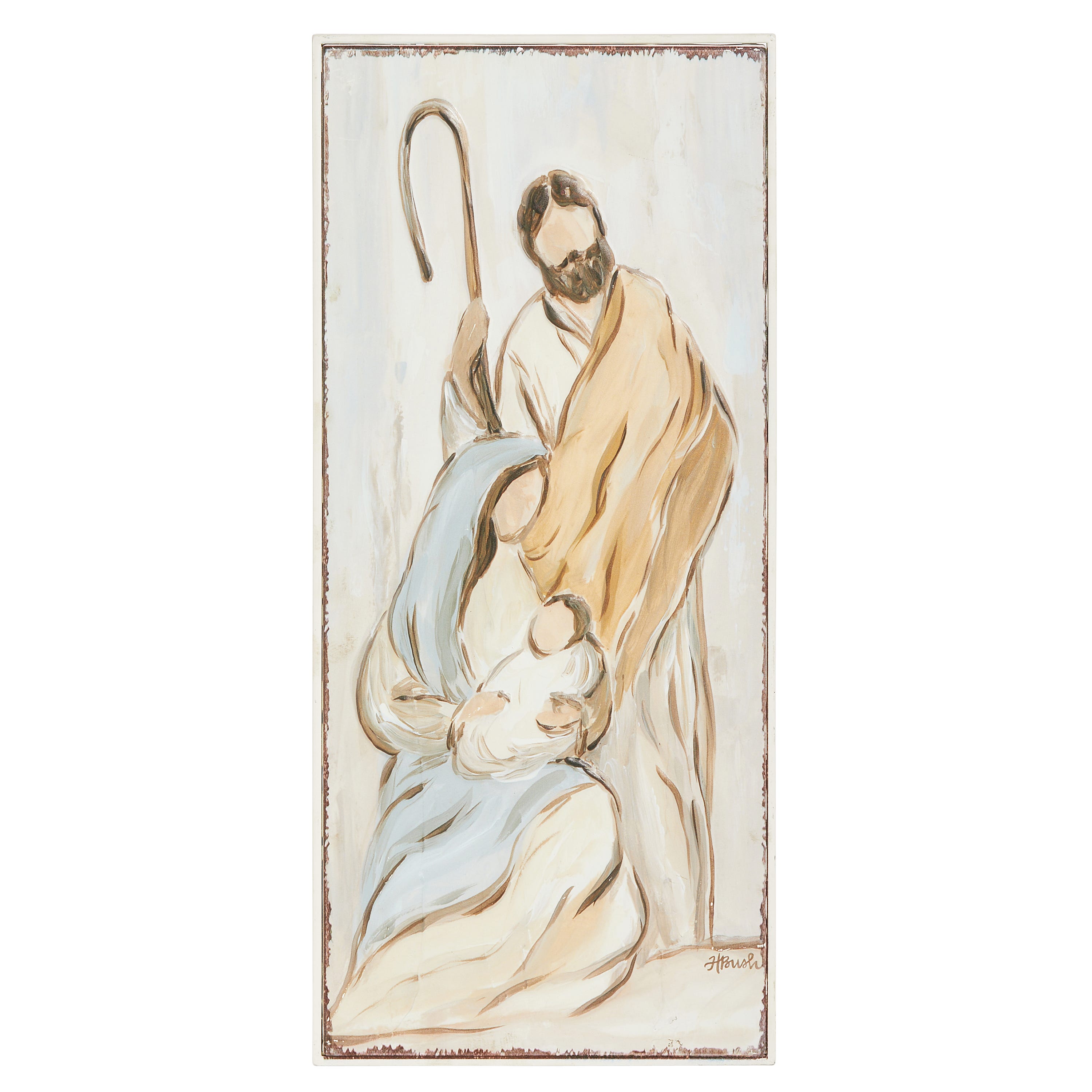 Raz Imports 24 in. Holy Family Stamped Metal Wall Decor