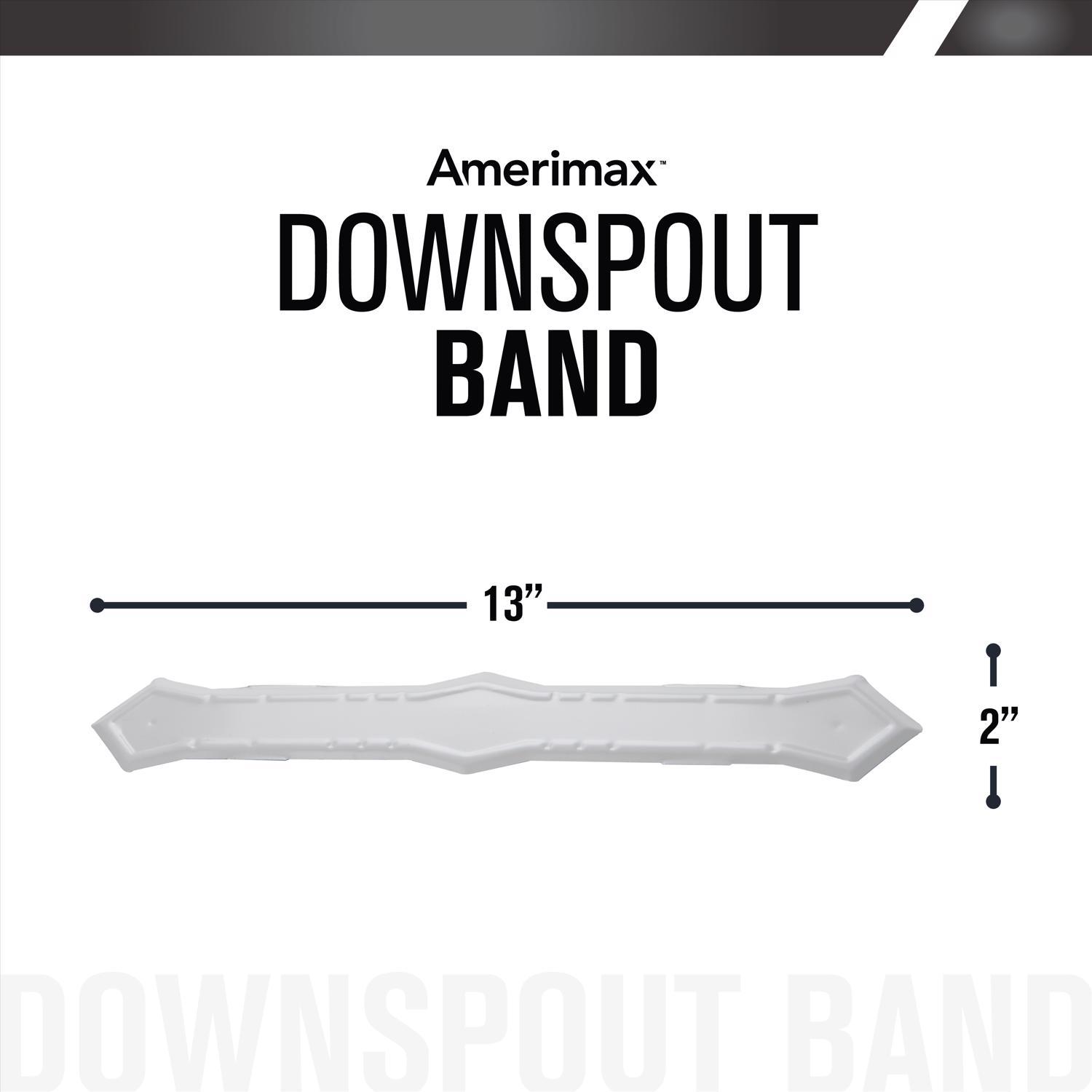 Amerimax 0.25 in. H X 2 in. W X 13.5 in. L White Aluminum K Downspout Strap