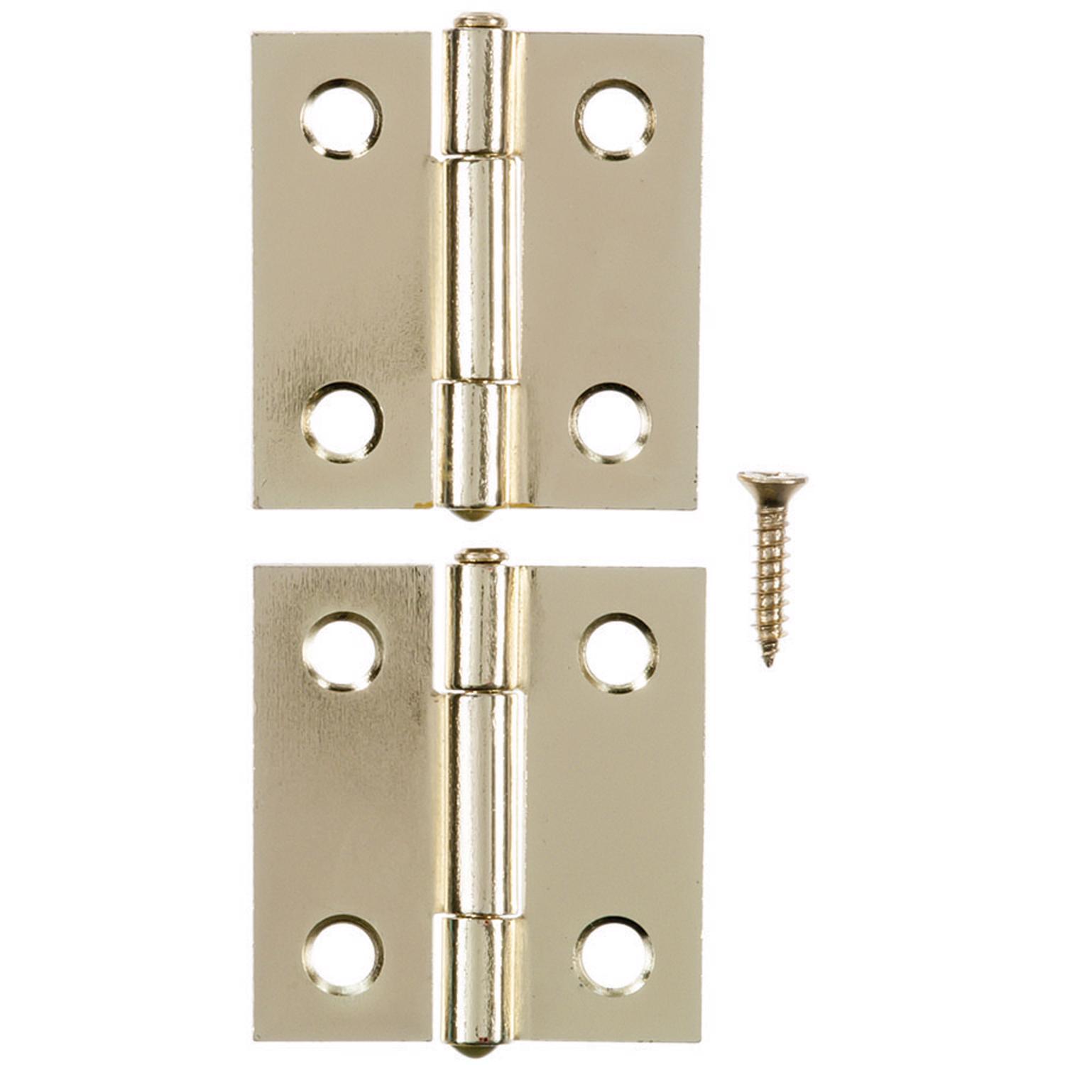 Ace 2.75 in. W X 1-1/2 in. L Bright Brass Brass Narrow Hinge 2 pk