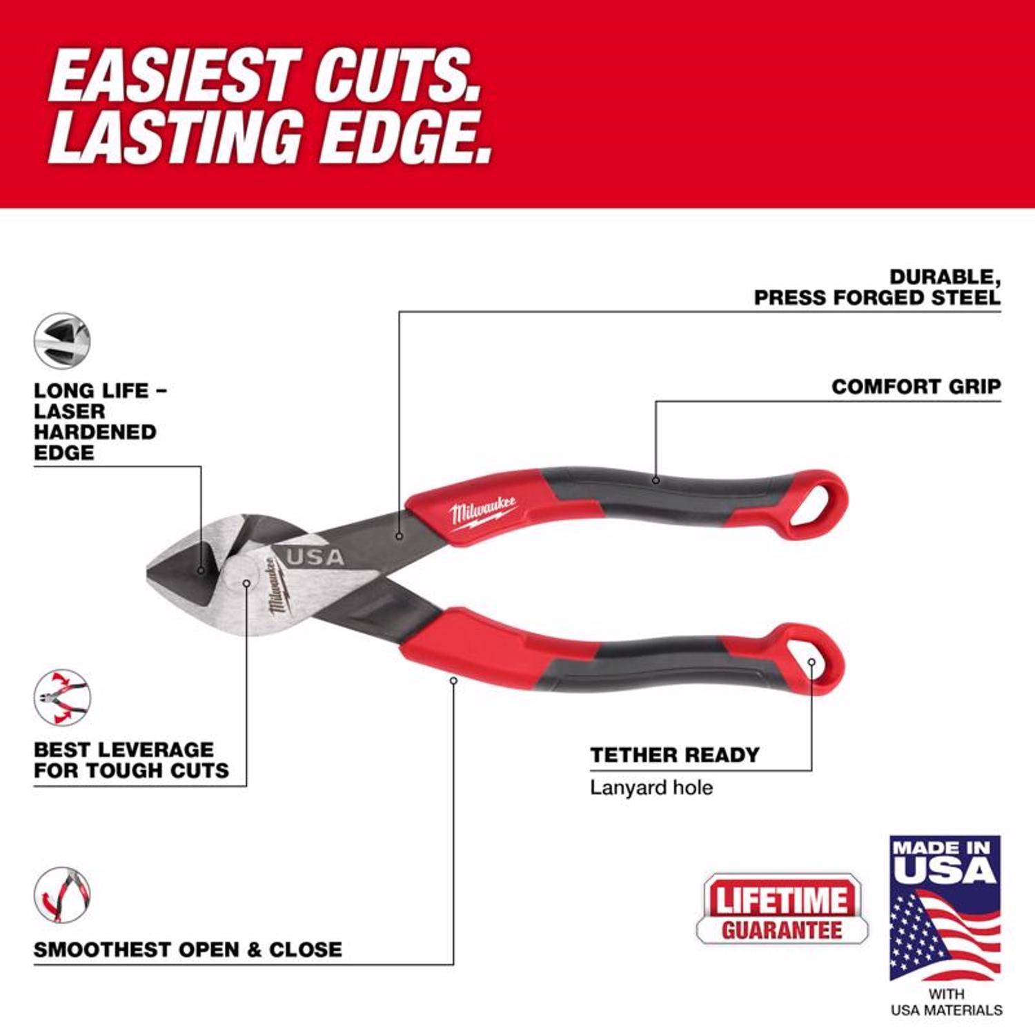 Milwaukee 6.5 in. Forged Steel Diagonal Cutting Pliers