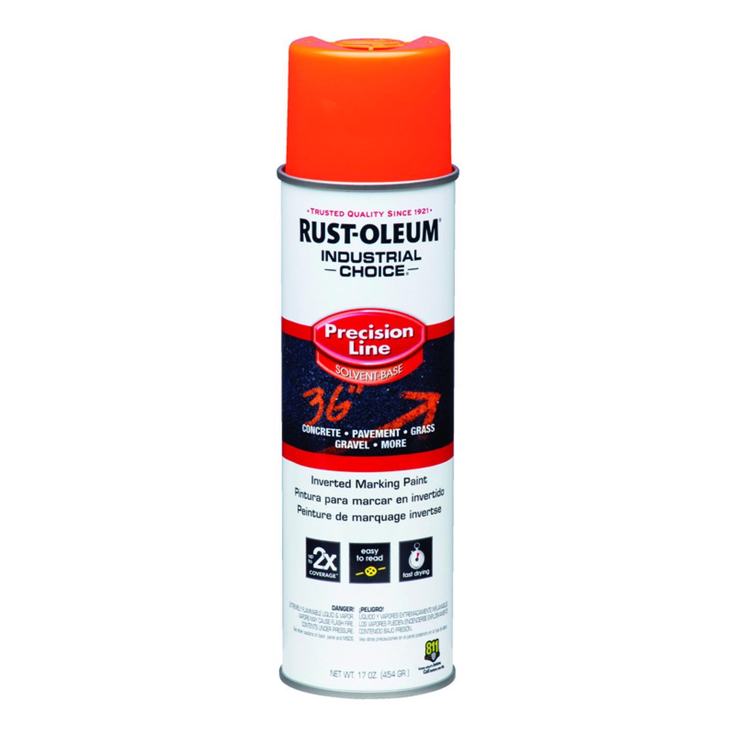 Rust-Oleum Industrial Choice Fluorescent Orange Inverted Marking Paint 17 oz