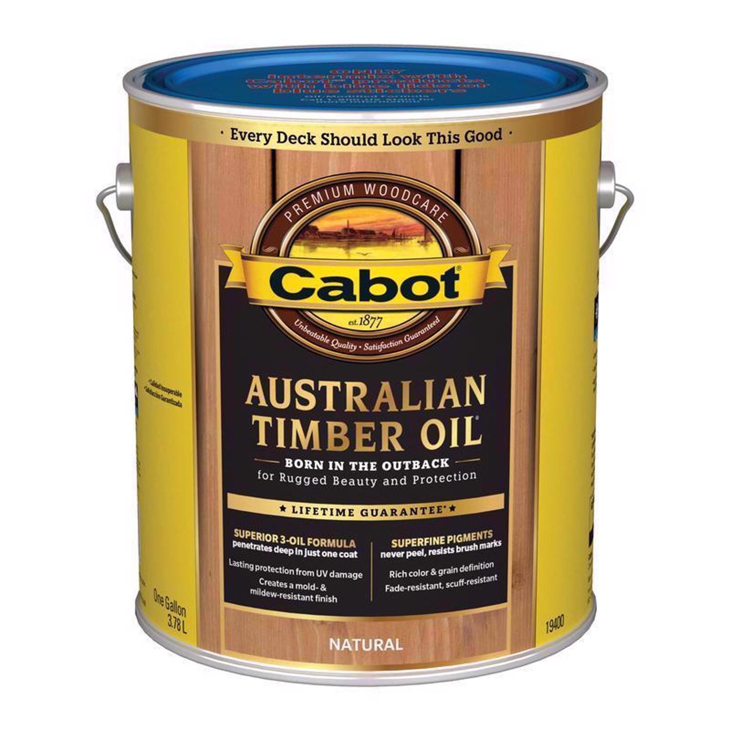 Cabot Australian Timber Oil Low VOC Transparent Natural Oil-Based Alkyd Australian Timber Oil 1 gal