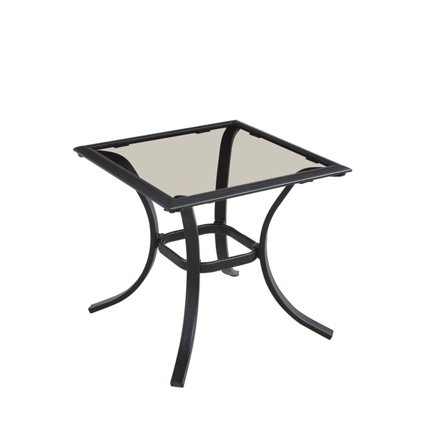 Living Accents Burlington 3 pc Black Steel Bistro Set Gray