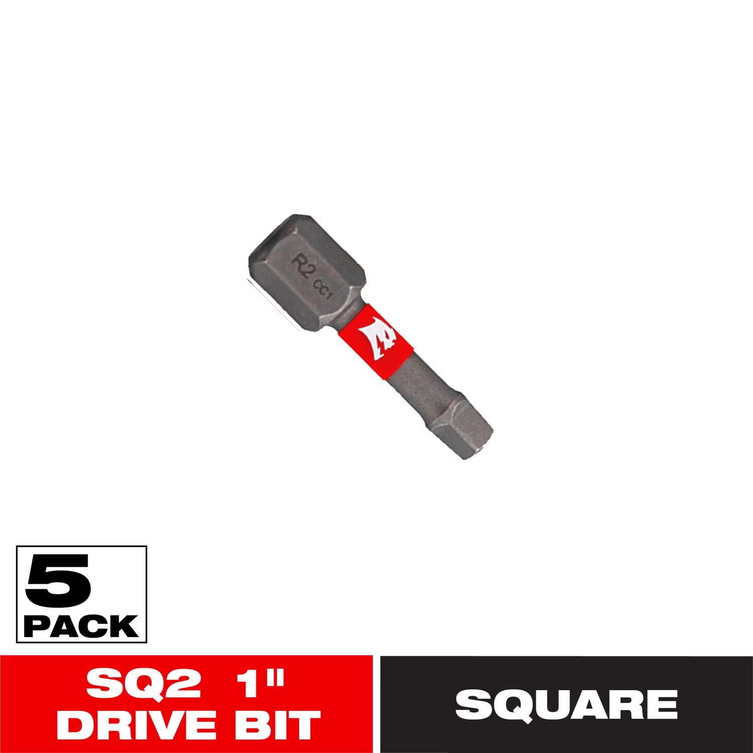 Diablo Square #2 X 1 in. L Driver Bit Black Oxide 5 pk