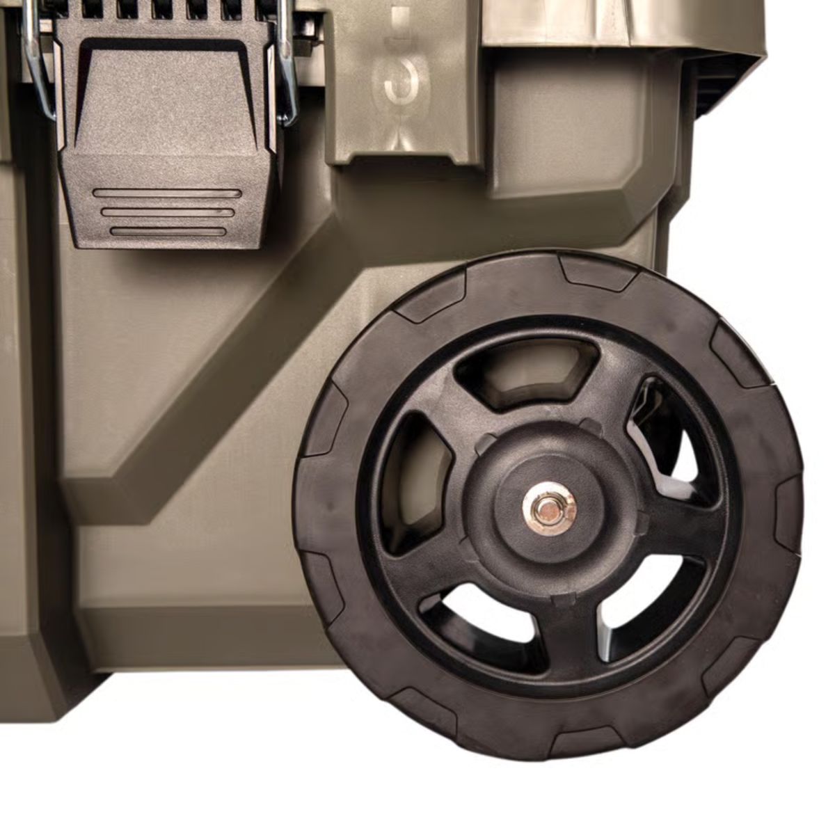 RealTree 25 gal Green Storage Tote w/Wheels 14.2 in. H X 37.5 in. W X 23.1 in. D Stackable