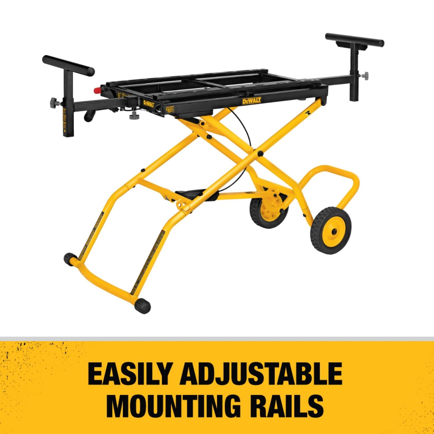 DeWalt Metal 98 in. L X 32-1/2 in. H X 59.5 in. W Miter Saw Stand Yellow 1 pc