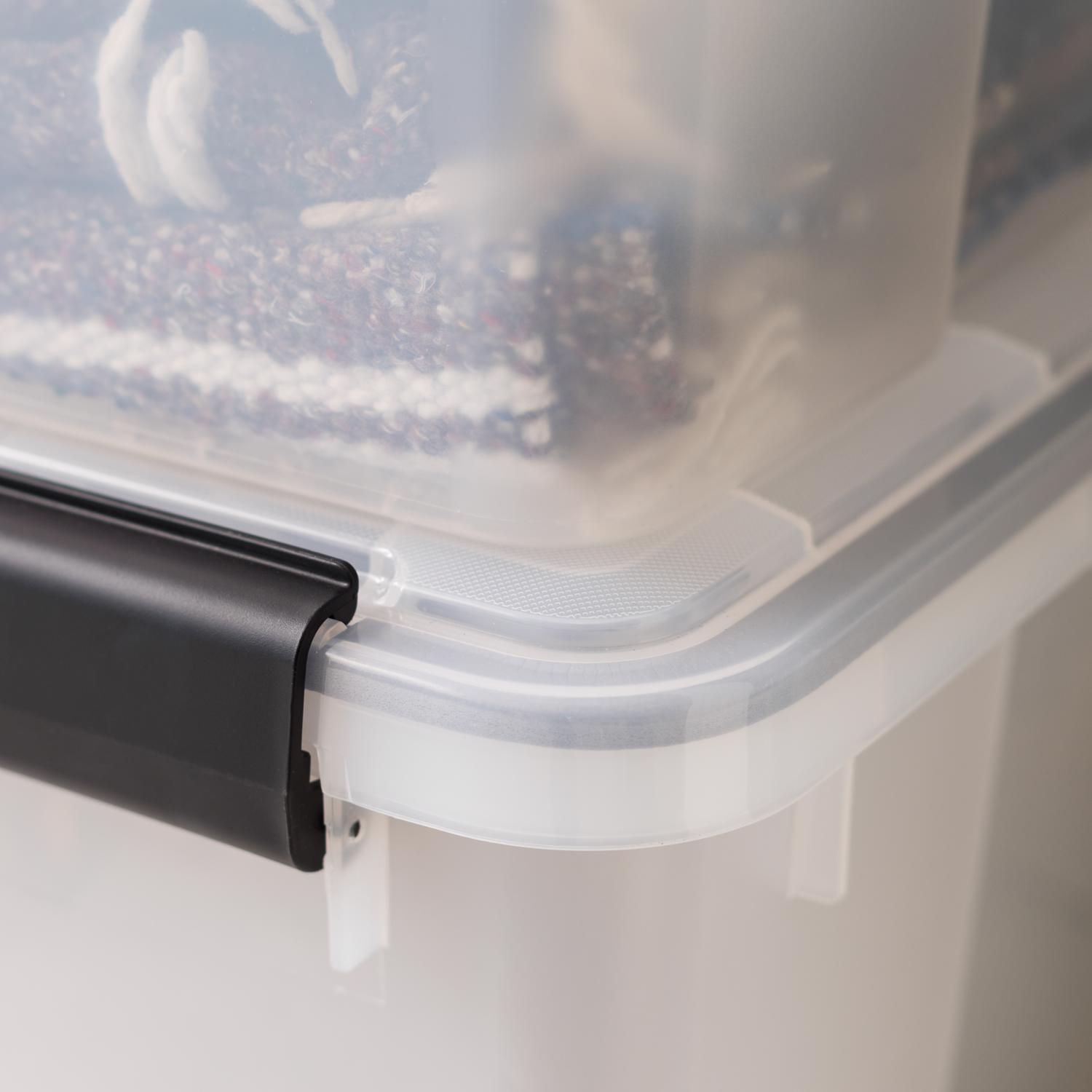 IRIS Weatherpro 46 qt Clear Storage Box 11.75 in. H X 15.75 in. W X 19.7 in. D Stackable