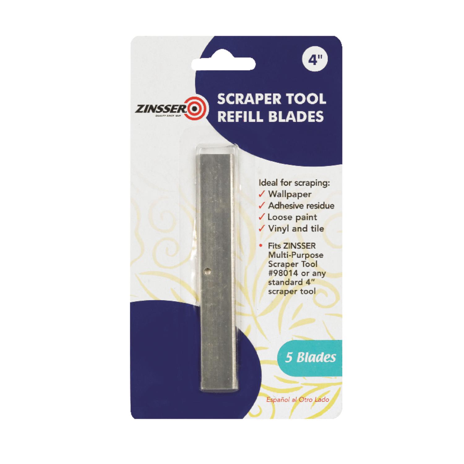 Zinsser 4 in. W Steel Fixed Scraper Refill Blades