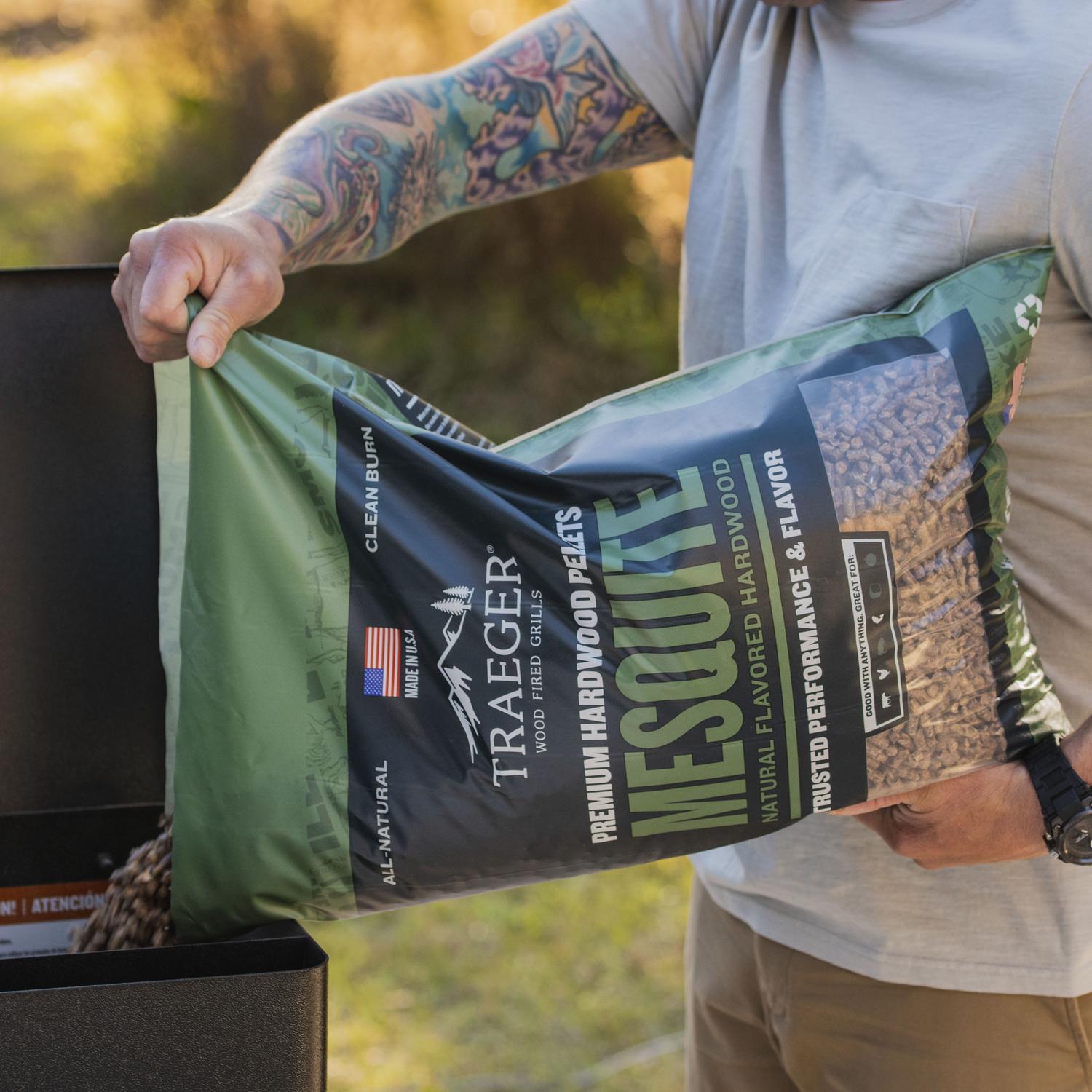 Traeger Premium All Natural Mesquite Hardwood Pellets 20 lb