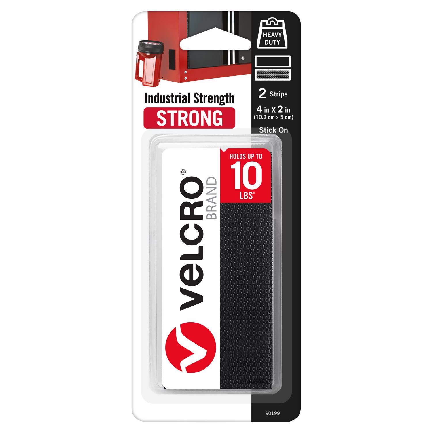 VELCRO Brand Industrial Strength Small Nylon Hook and Loop Fastener 4 in. L 2 pk