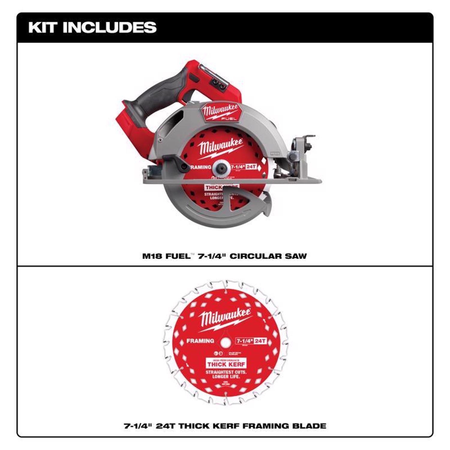 Milwaukee M18 FUEL 7-1/4 in. Cordless Brushless Circular Saw Tool Only