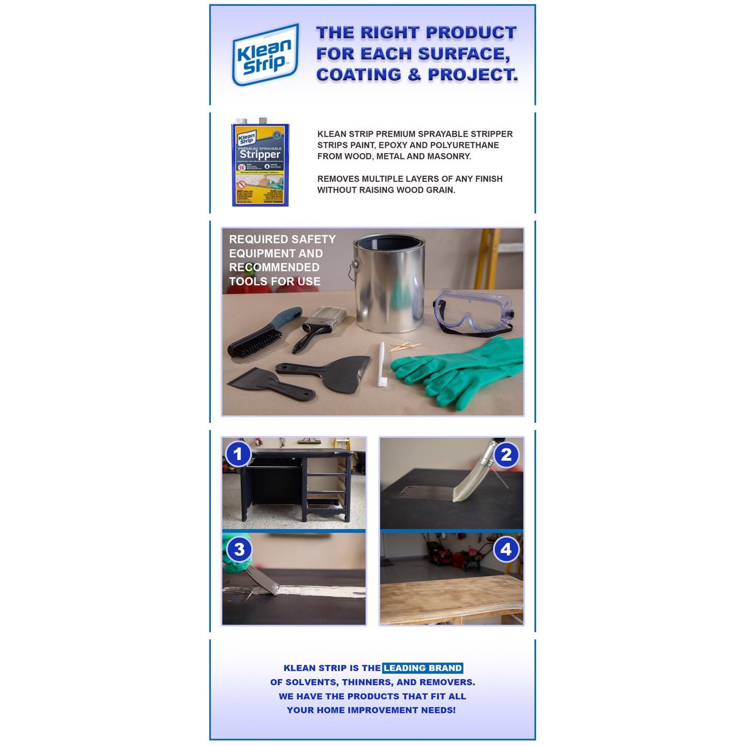 Klean Strip Sprayable Fast Paint and Varnish Stripper 1 gal