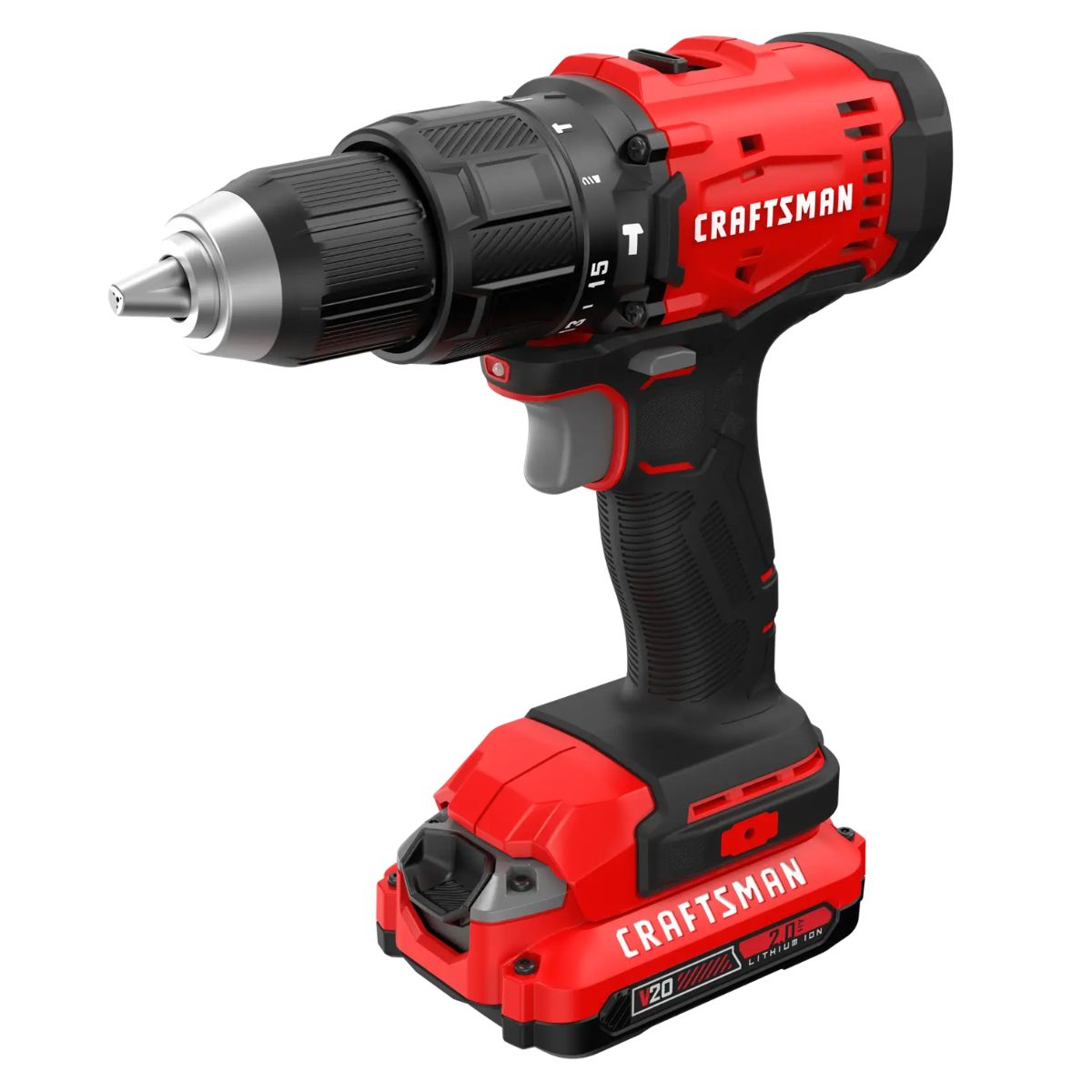 Craftsman V20 Cordless 1/2 in. Hammer Drill Kit With 2Ah Battery and Charger