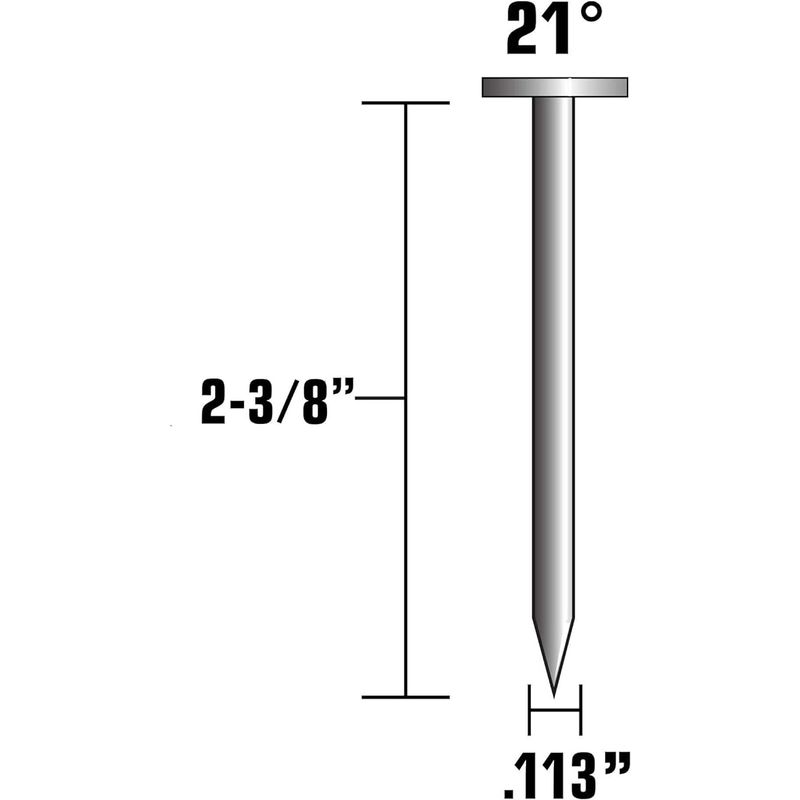 Metabo HPT Framing Nails, 2-3/8in. x 0.113in., 1000 Count