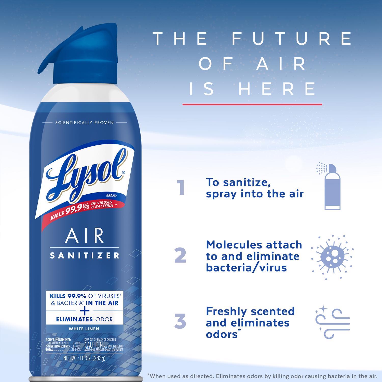 Lysol White Linen Scent Air Sanitizer 10 oz 1 pk
