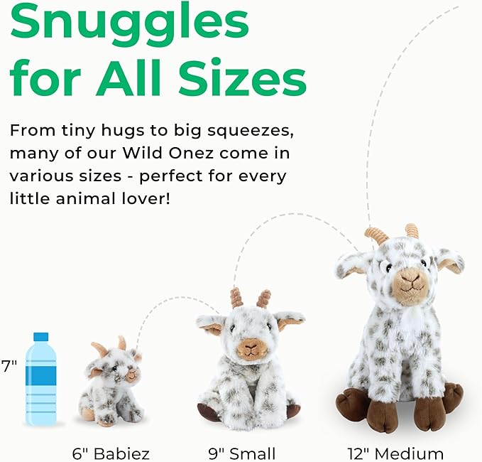 The Petting Zoo Highland Cow Plushie Stuffed Animal, Gifts for Kids, Wild Onez Wildlife Animals, Brown Cow Plush Toy, 12 in.