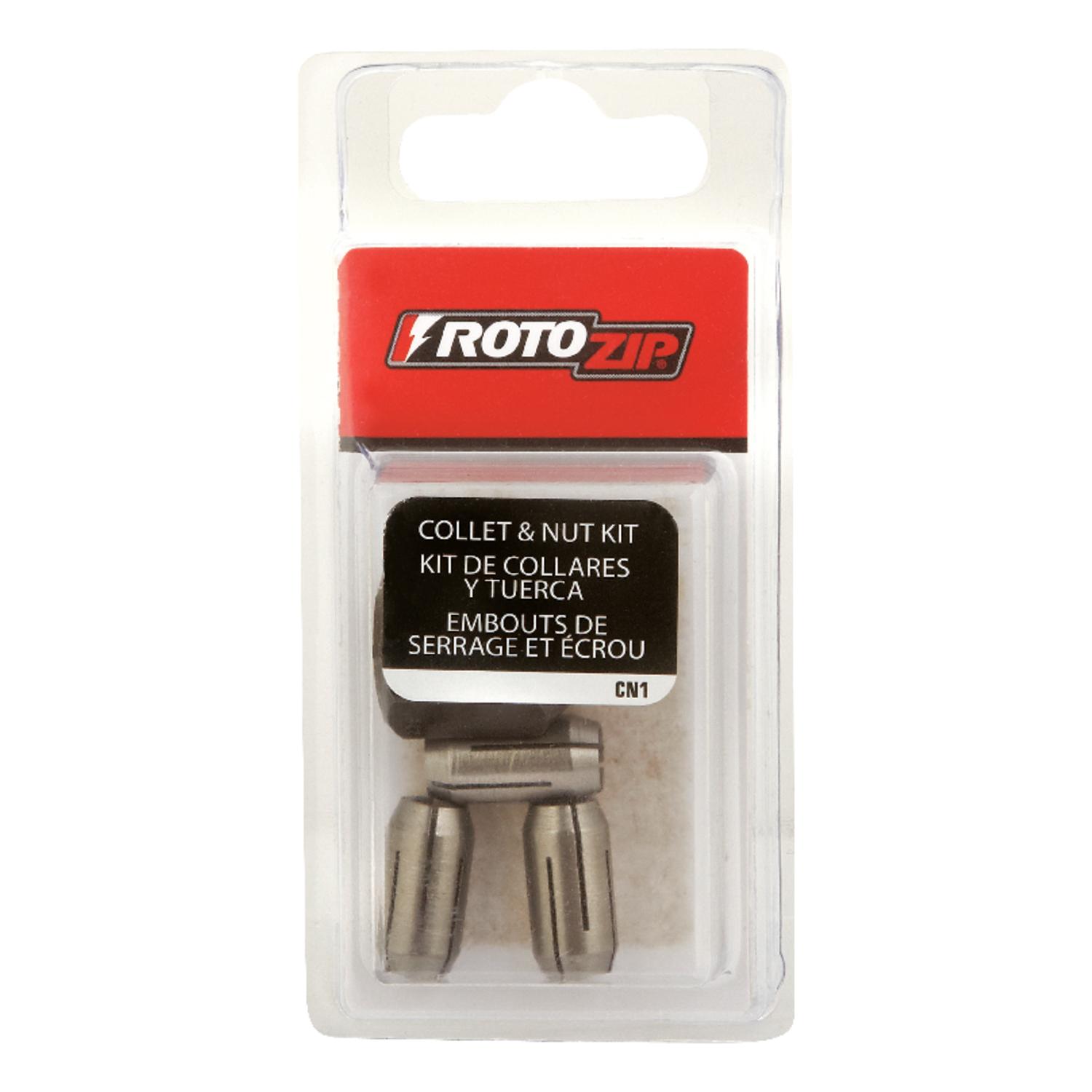Rotozip .8 in. L Replacement Collet 3 pc