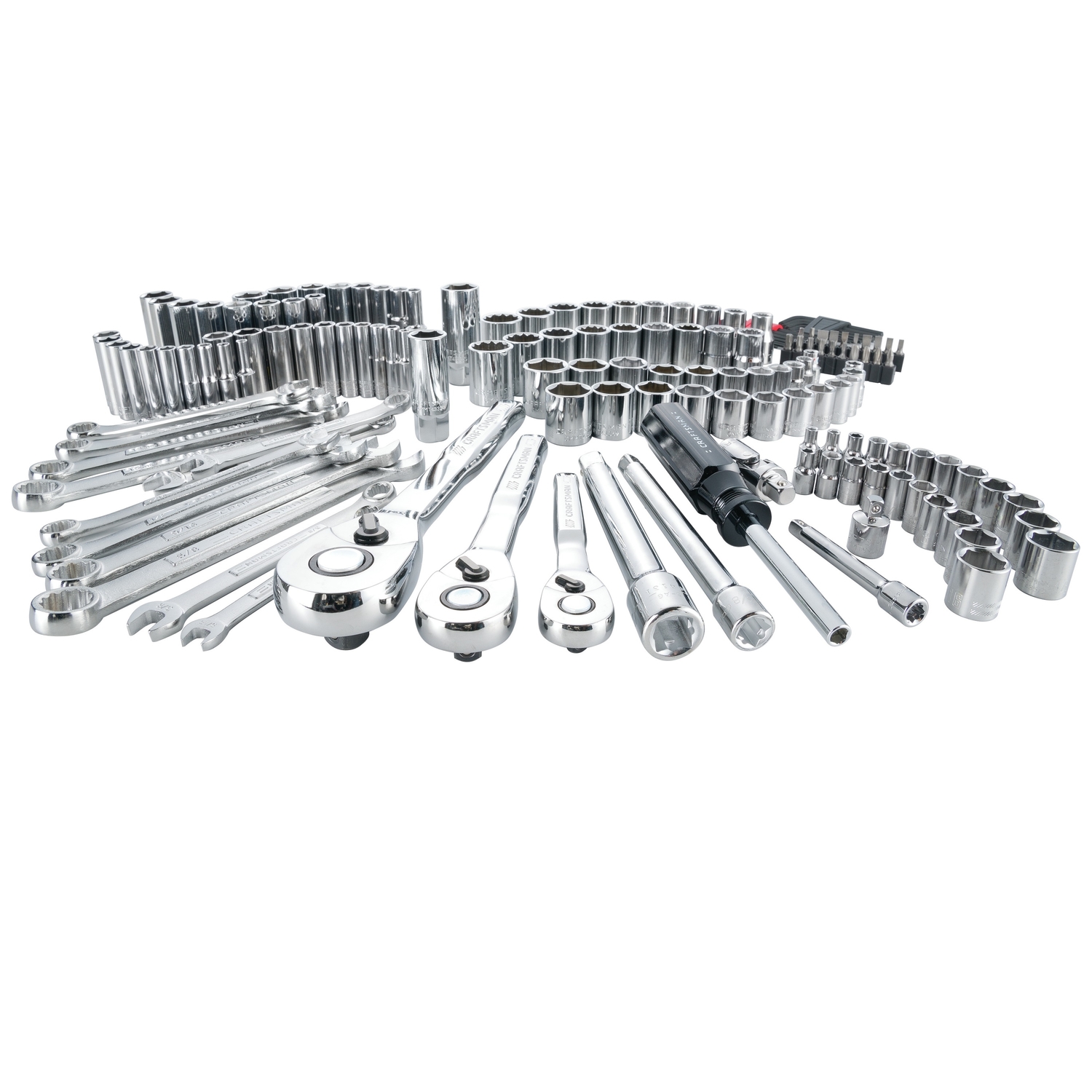 Craftsman 1/4, 3/8 and 1/2 in. drive Metric and SAE 6 Point Auto Mechanic's Tool Set 159 pc