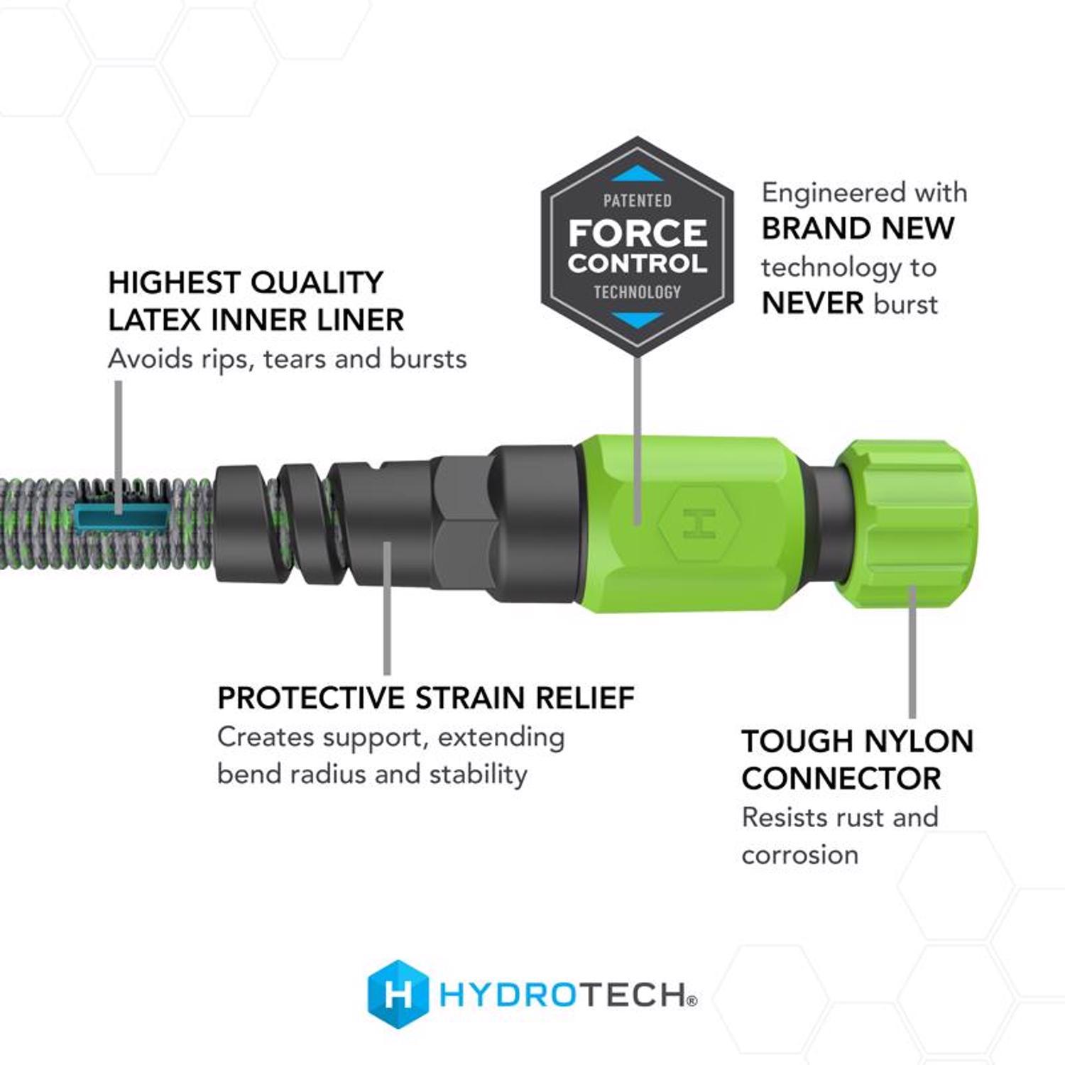 Hydrotech 5/8 in. D X 50 ft. L Medium Duty Professional Grade Expandable Lightweight Garden Hose
