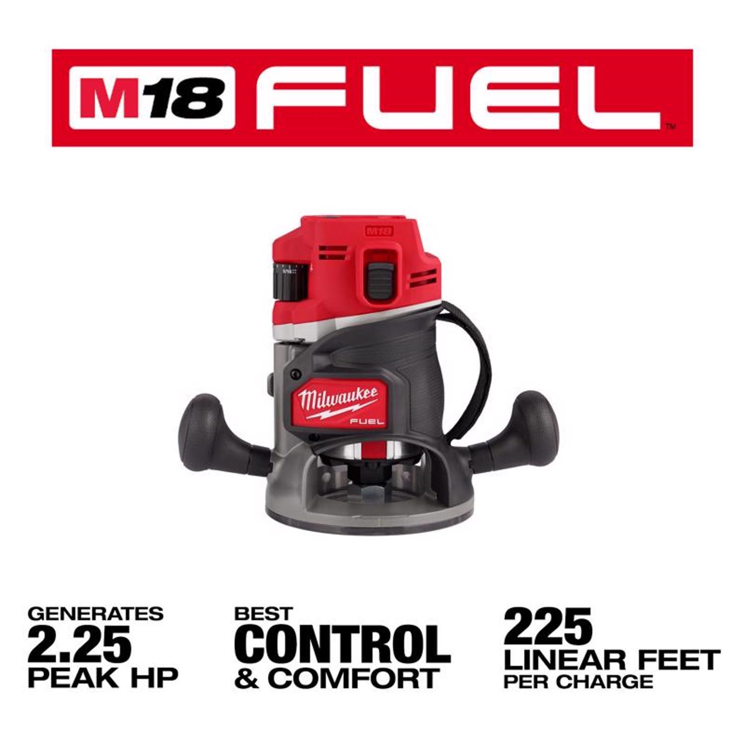 Milwaukee M18 FUEL 6 amps 2.25 HP Cordless Router Tool Only