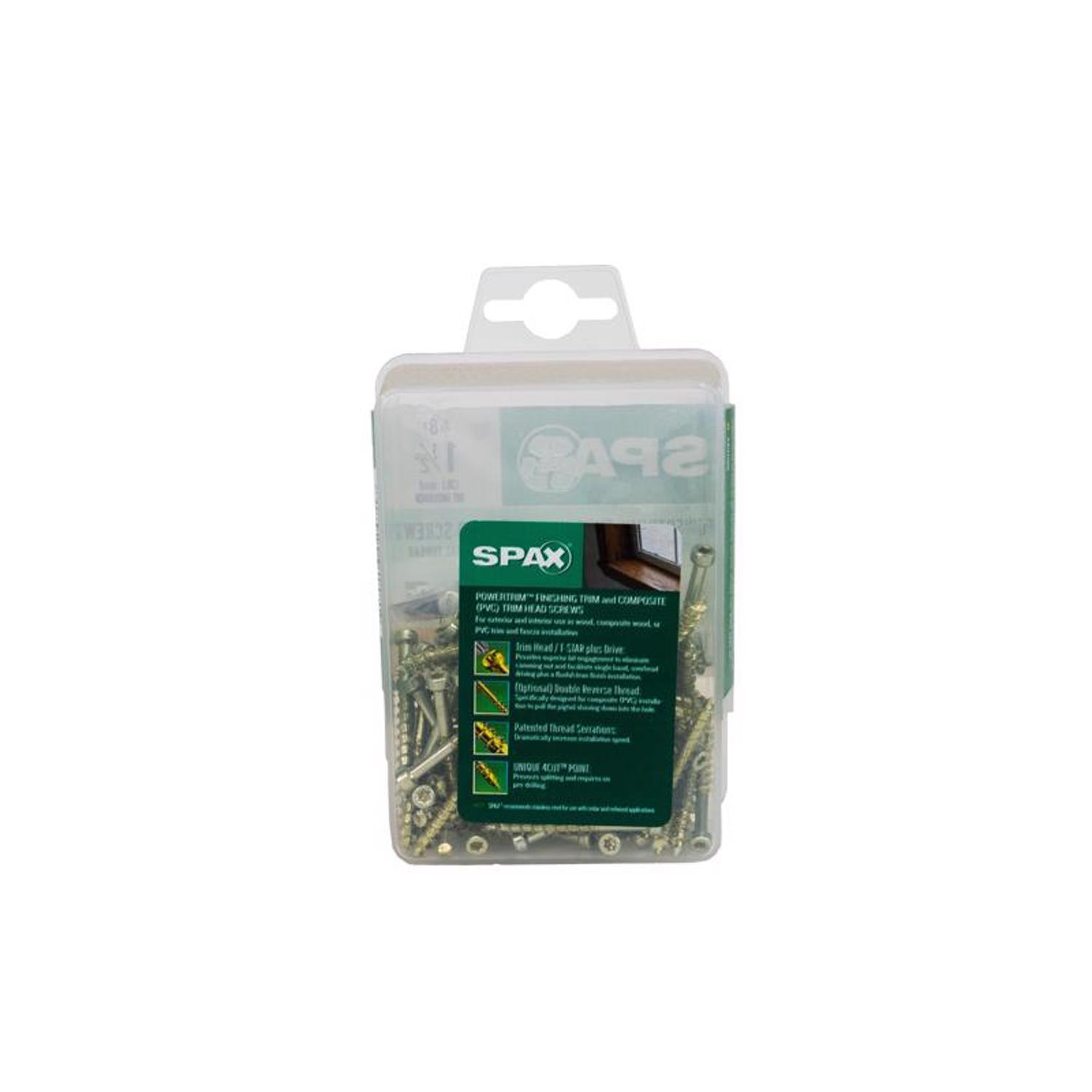 SPAX PowerTrim No. 8 in. X 1-1/2 in. L Star Round Head Serrated Trim Screws