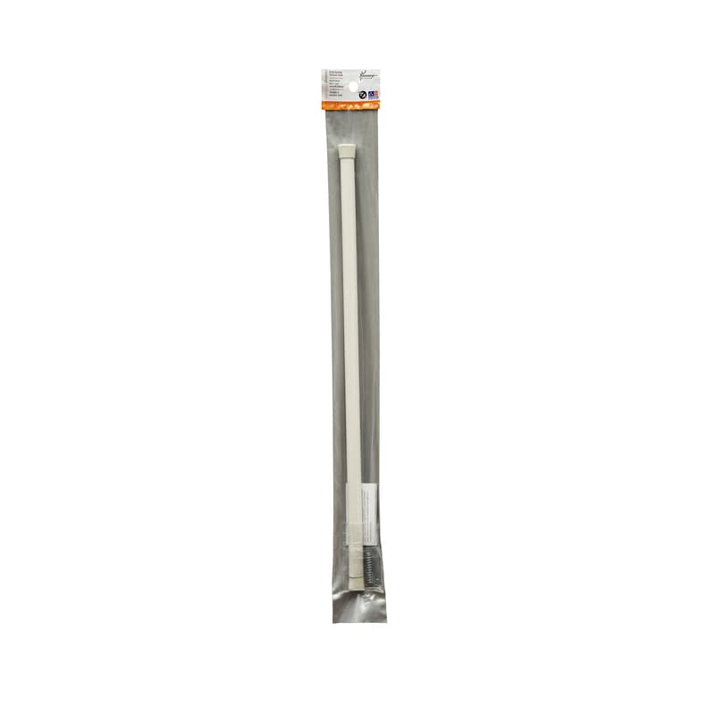 Kenney White Traditional/Transitional Tension Rod 22 in. L X 36 in. L