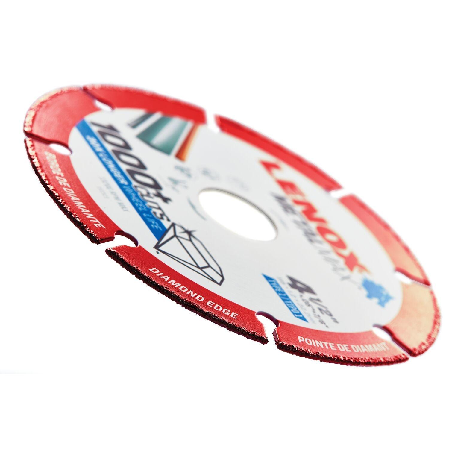 Lenox MetalMax 4-1/2 in. D X 7/8 in. Diamond/Metal Cut-Off Wheel 1 pc