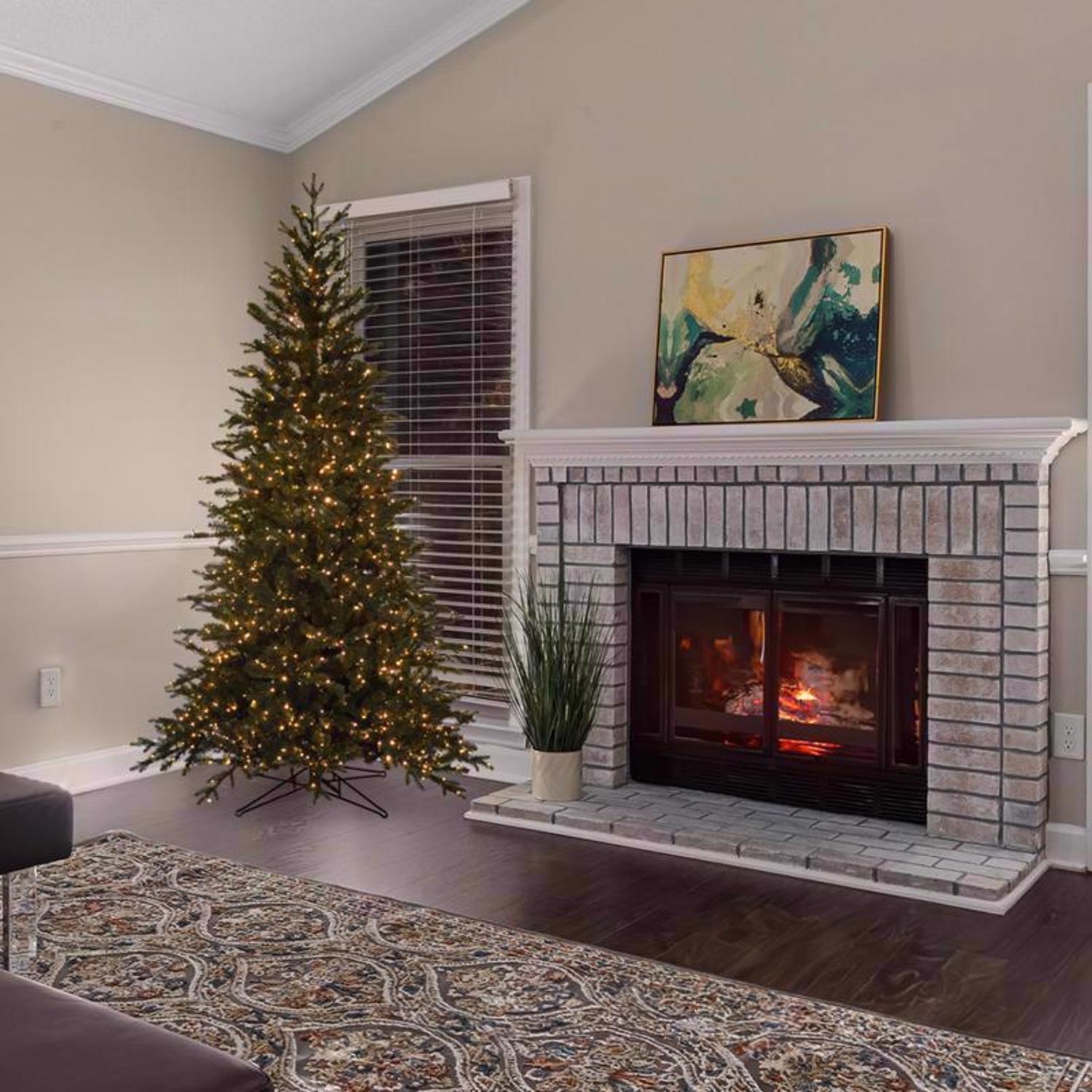 Holiday Bright Lights 1-2 Tree 7 ft. Full LED 400 ct Win.ter Pine Color Changing Christmas Tree