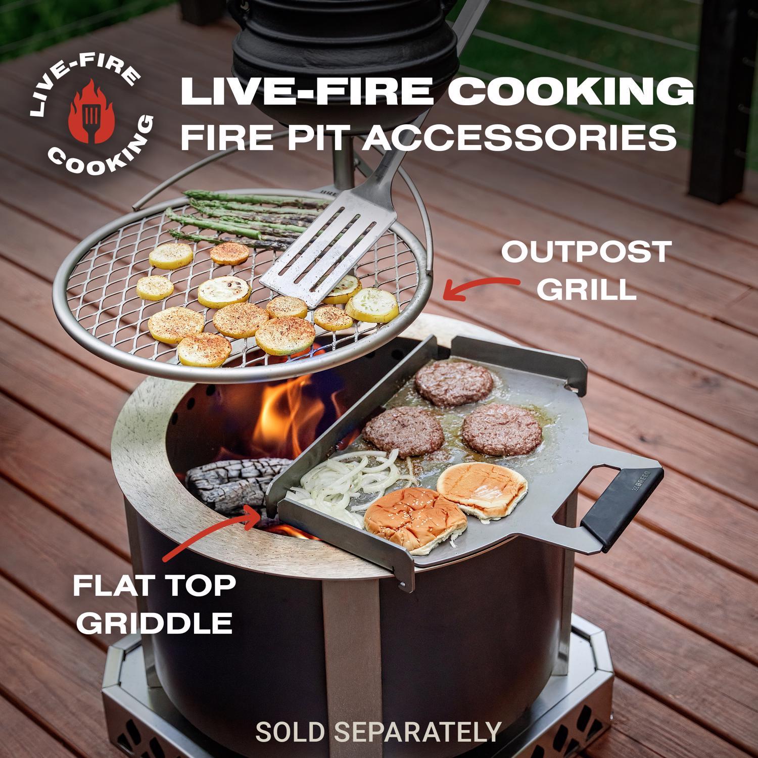 Breeo X Series 19 in. W Corten Steel Outdoor Round Wood Fire Pit