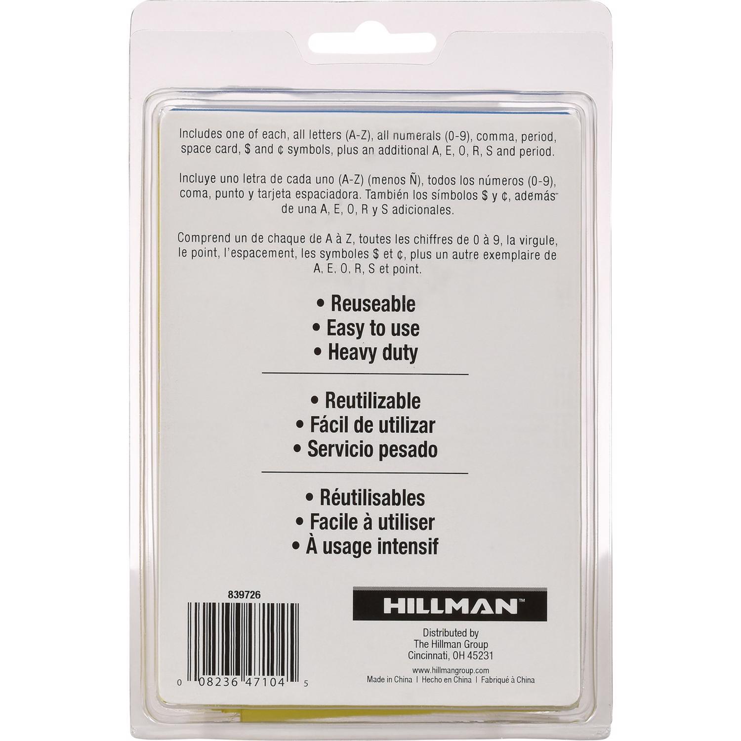 HILLMAN 4 in. Card Stock Letter and Number 4 Inch Stencil Set 36 pk